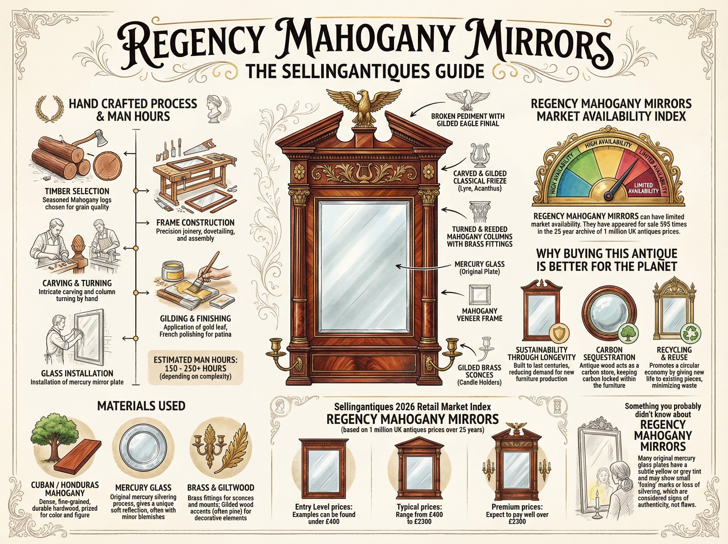 Regency Mahogany Mirrors Guide Infographic