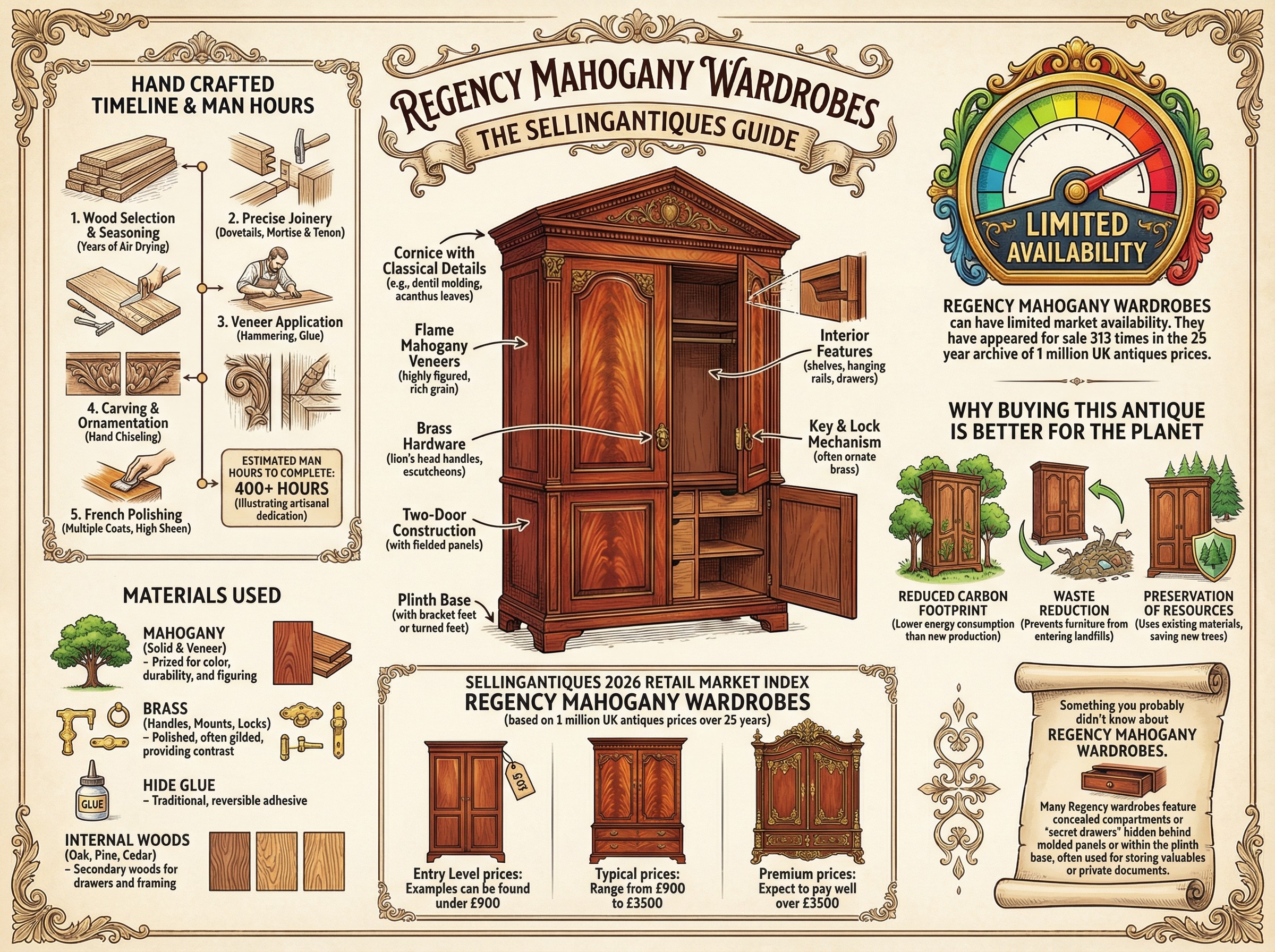 Regency Mahogany Wardrobes Guide Infographic