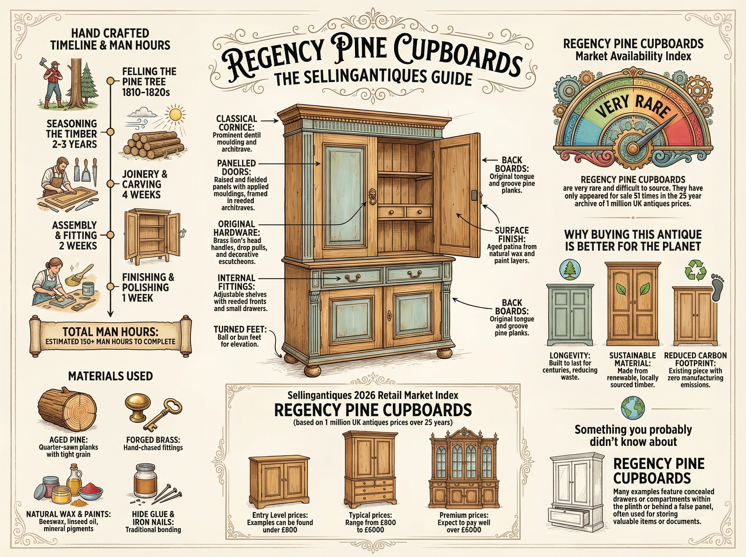 Regency Pine Cupboards Guide Infographic