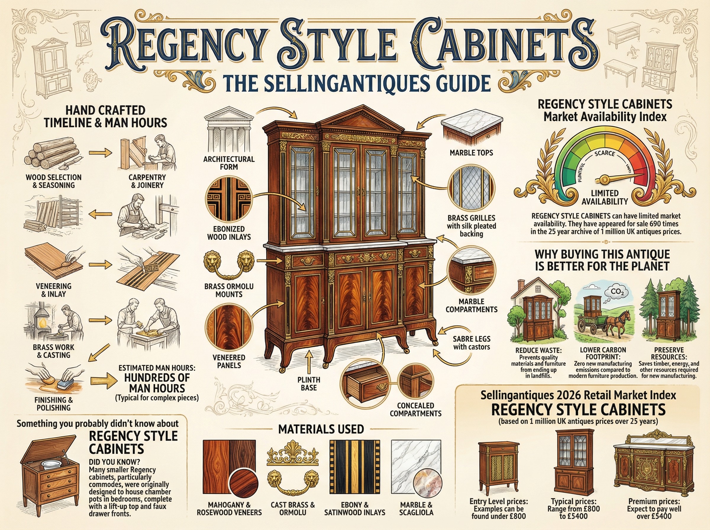 Regency Style Cabinets Guide Infographic