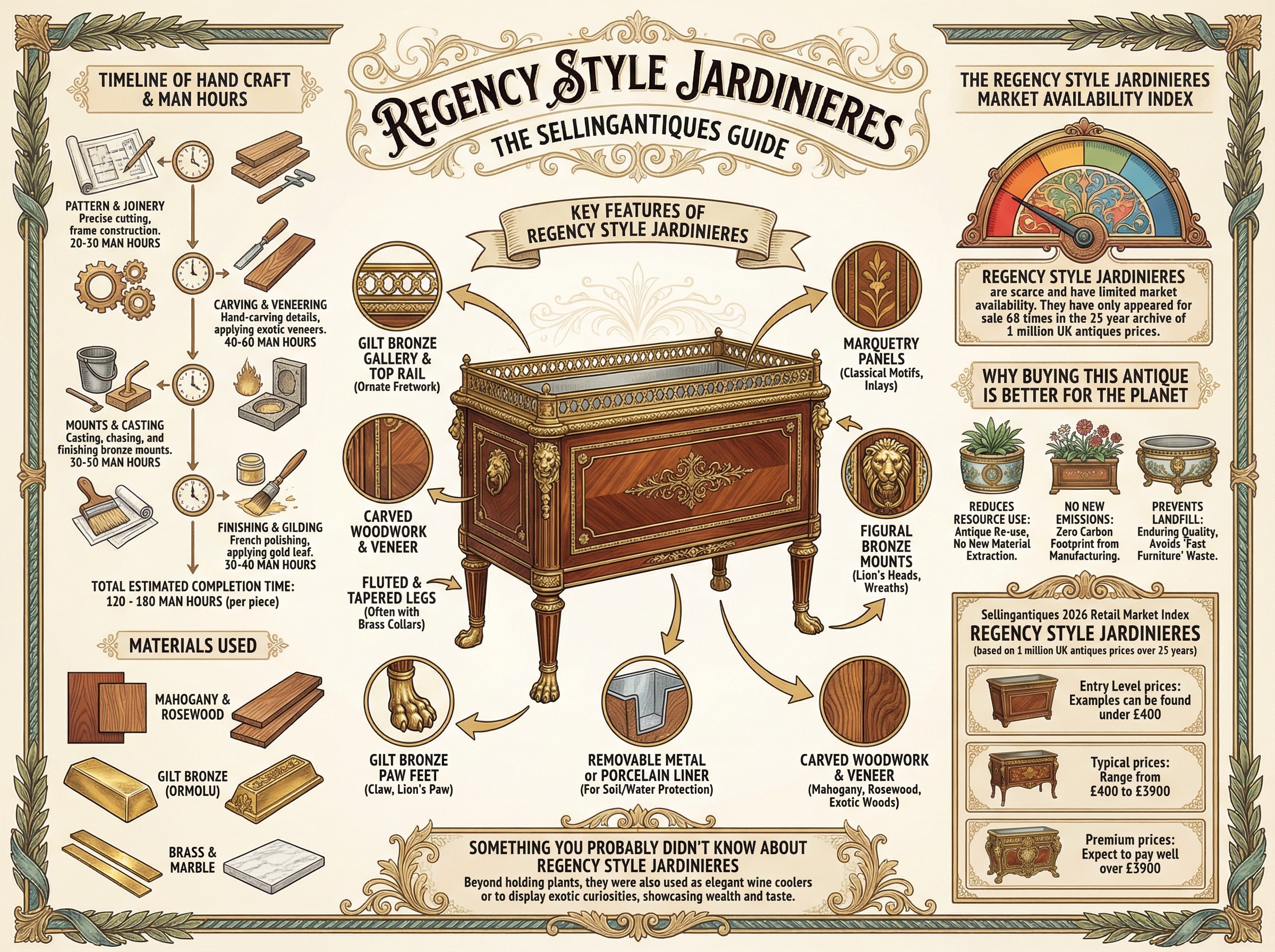 Regency Style Jardinieres Guide Infographic