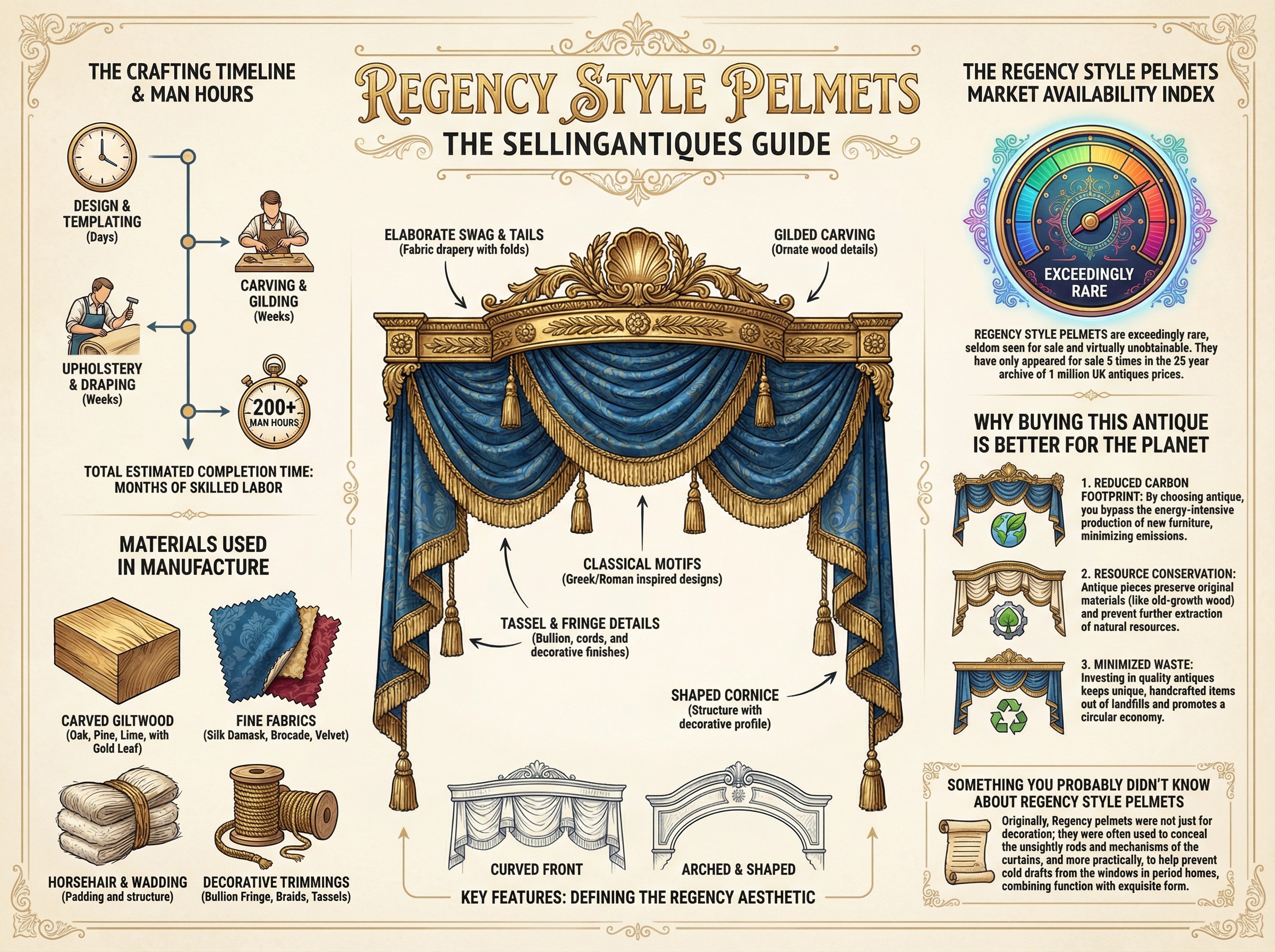 Regency Style Pelmets Guide Infographic