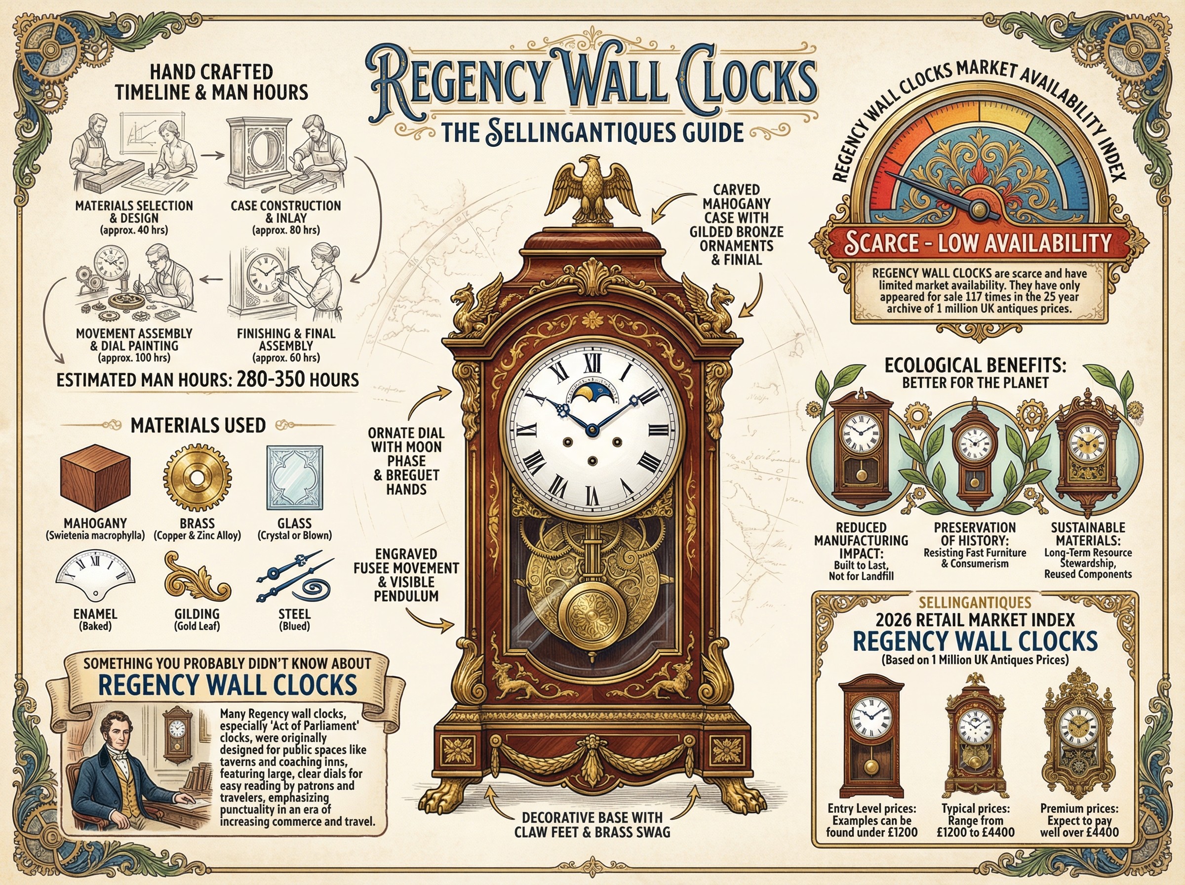 Regency Clock The Sellingantiques Guide to Regency Wall Clocks