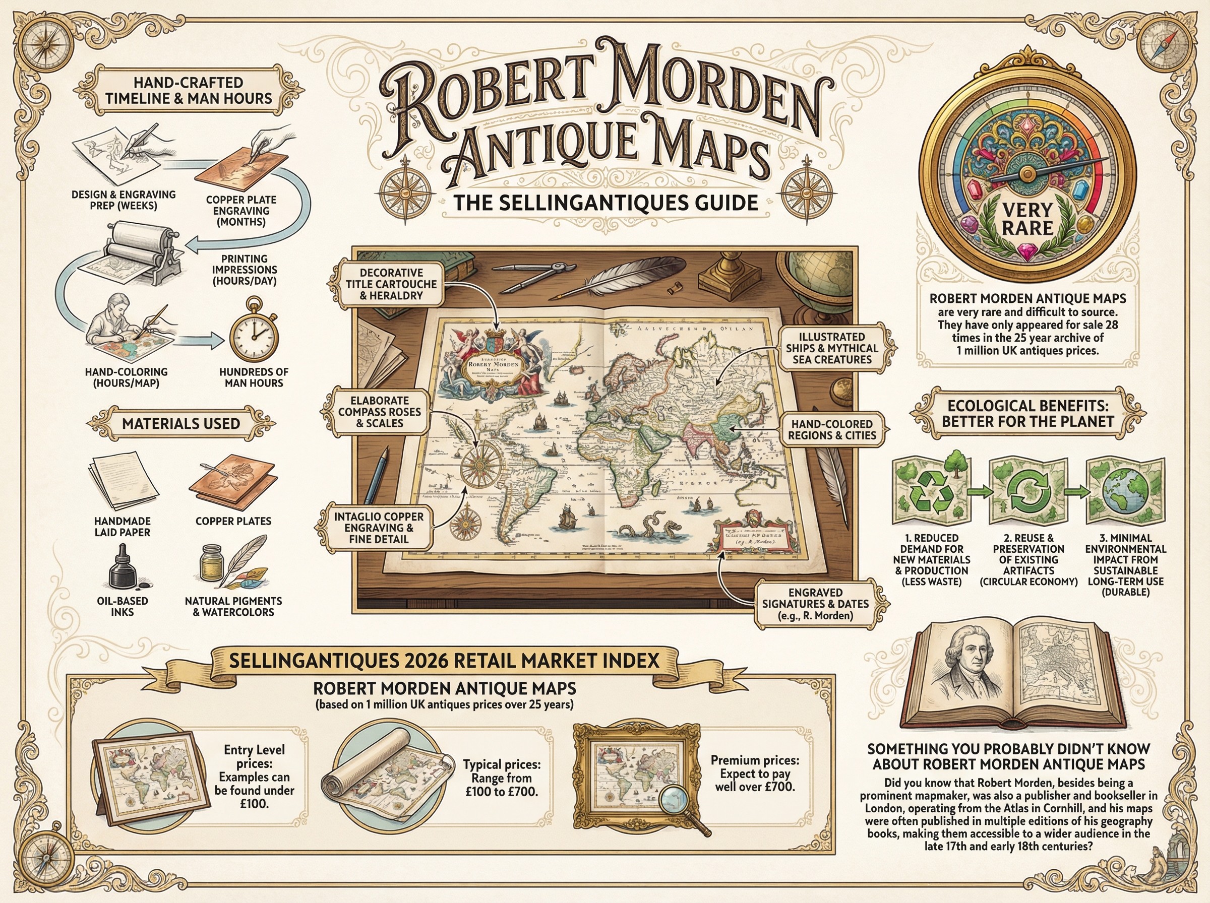 Robert Morden Antique Maps Guide Infographic