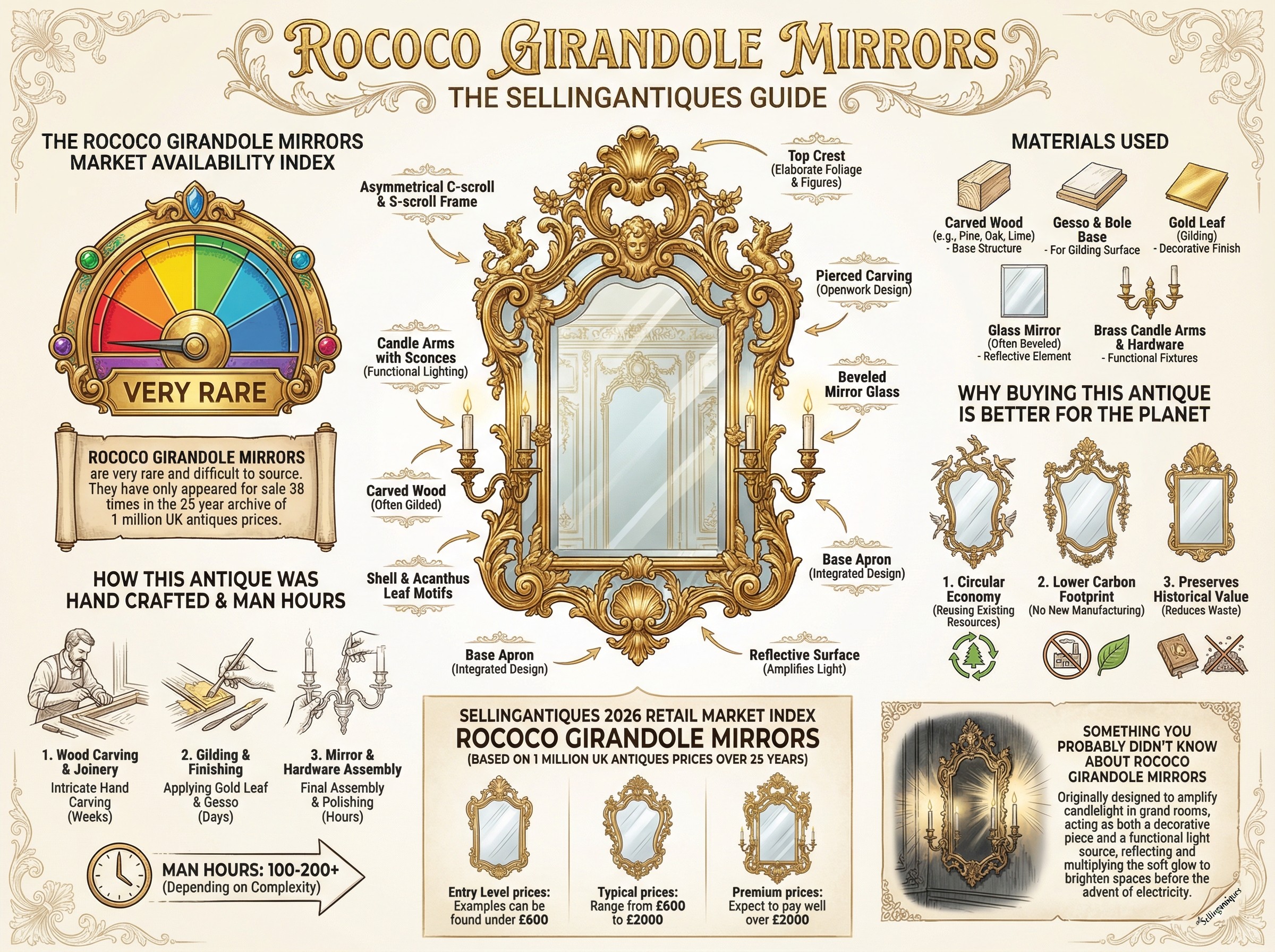 Rococo Girandole Mirrors Guide Infographic