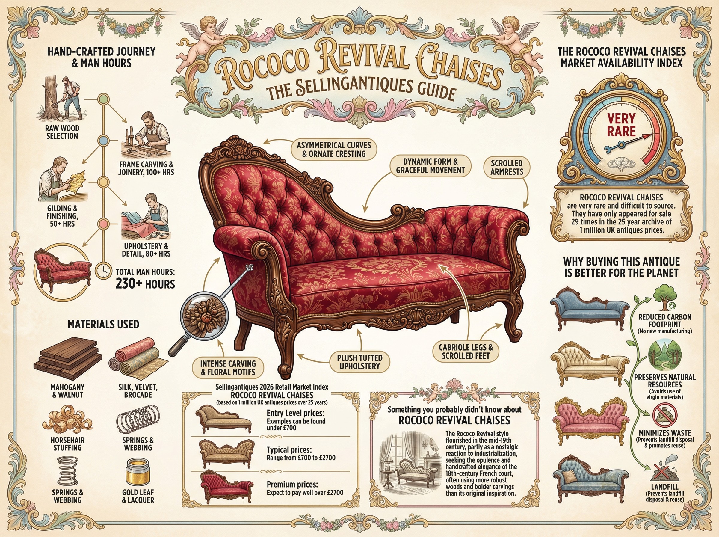 Rococo Revival Chaises Guide Infographic