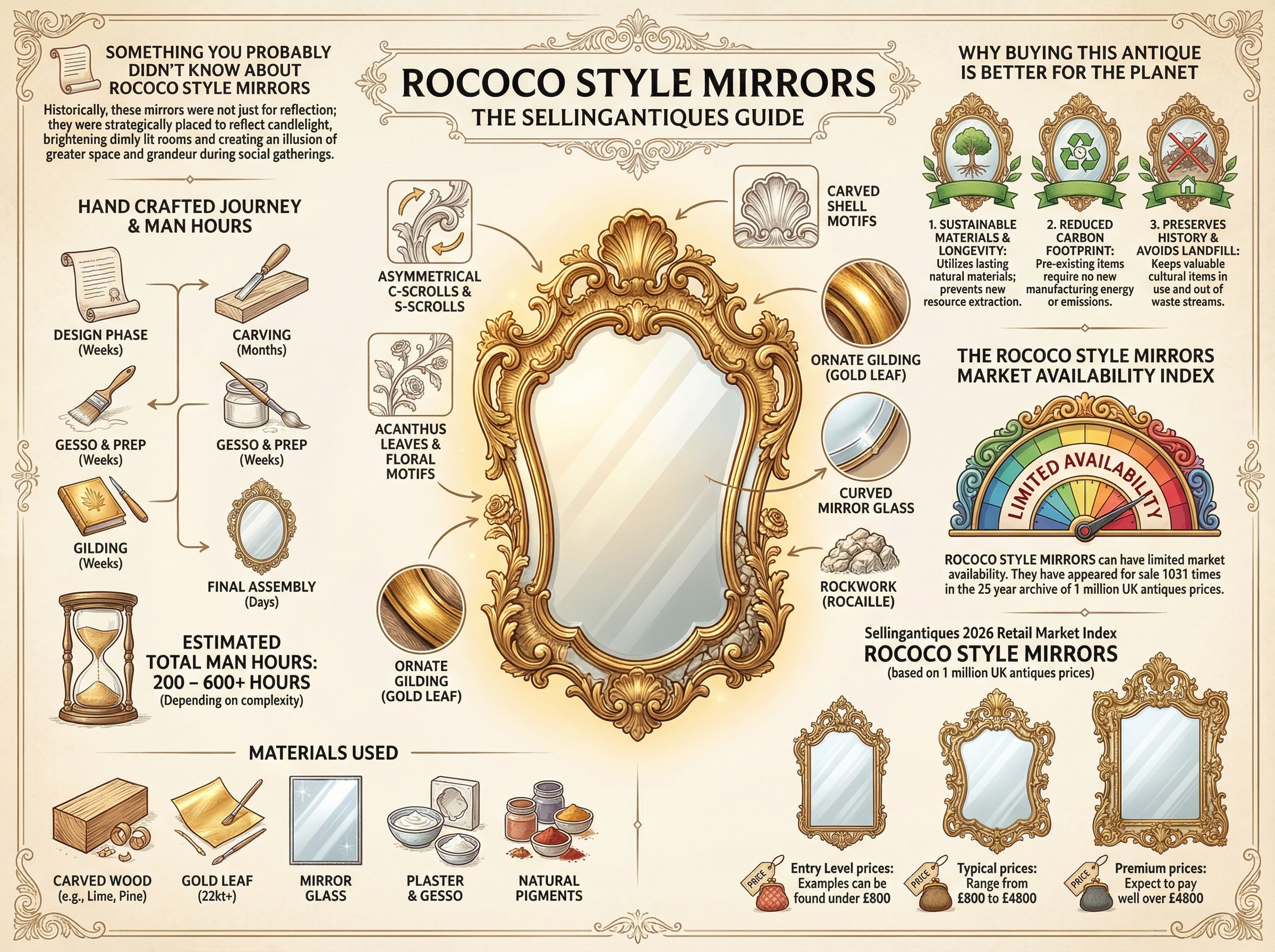 Rococo Style Mirrors Guide Infographic