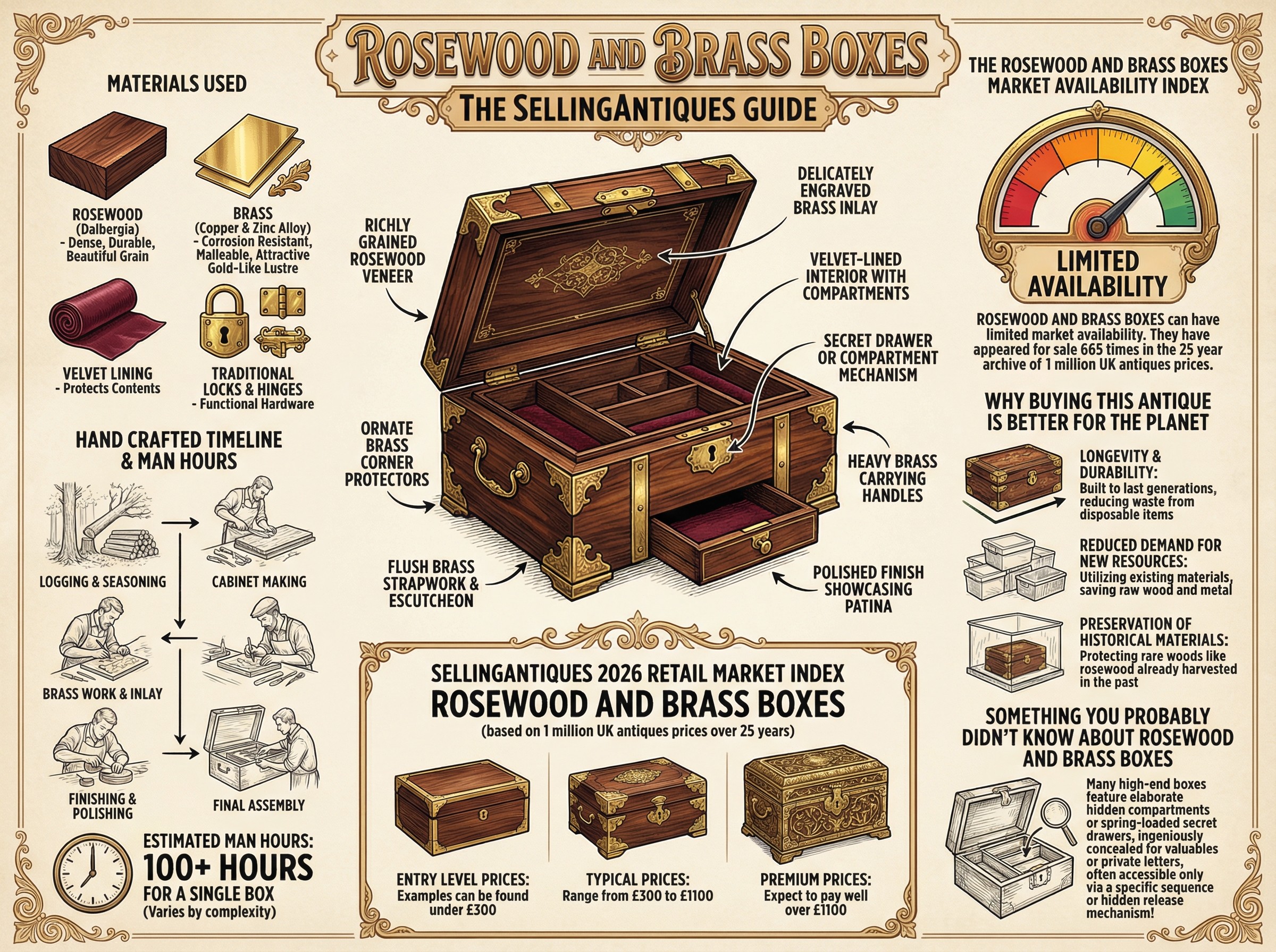 Rosewood And Brass Boxes Guide Infographic