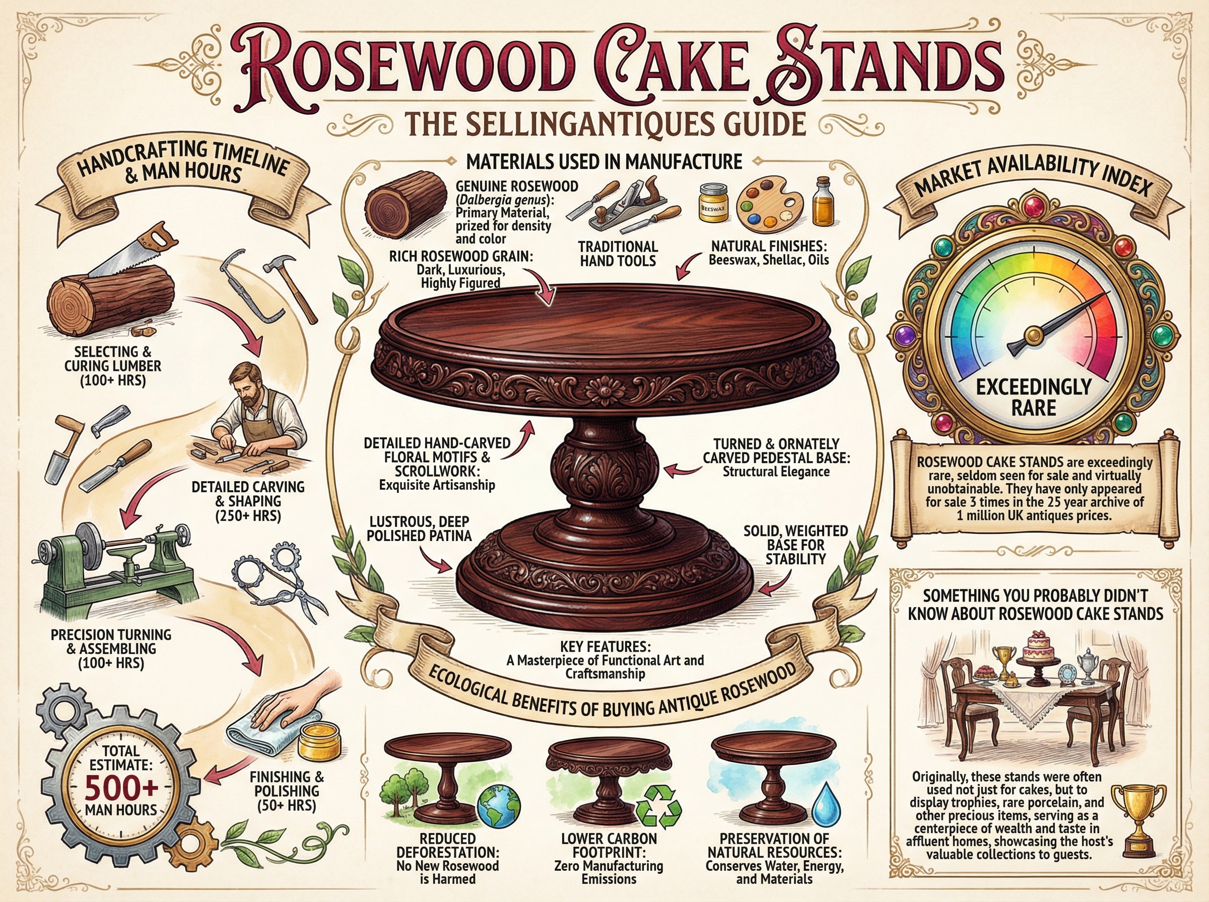Rosewood Cake Stands Guide Infographic
