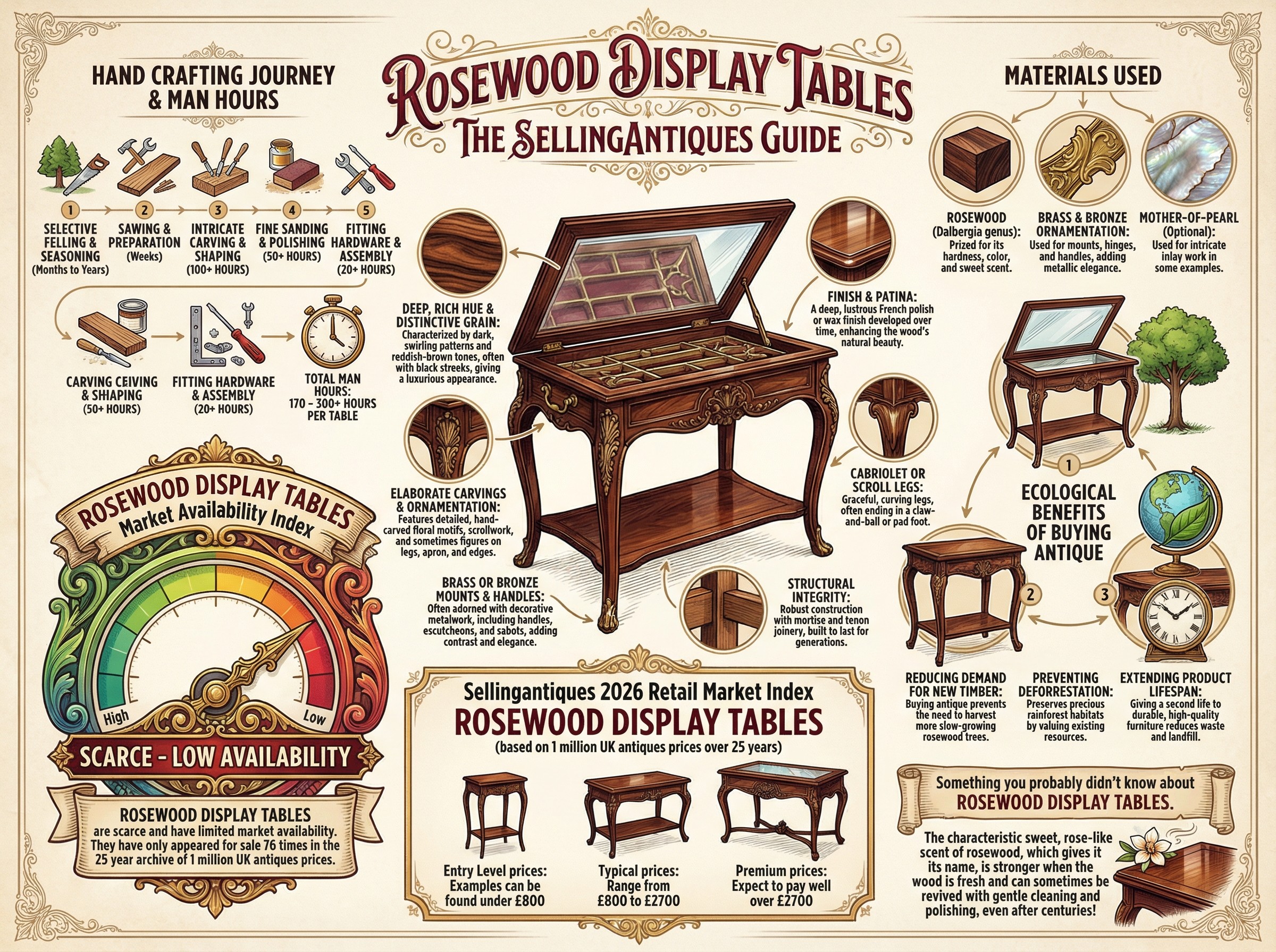 Rosewood Display Tables Guide Infographic