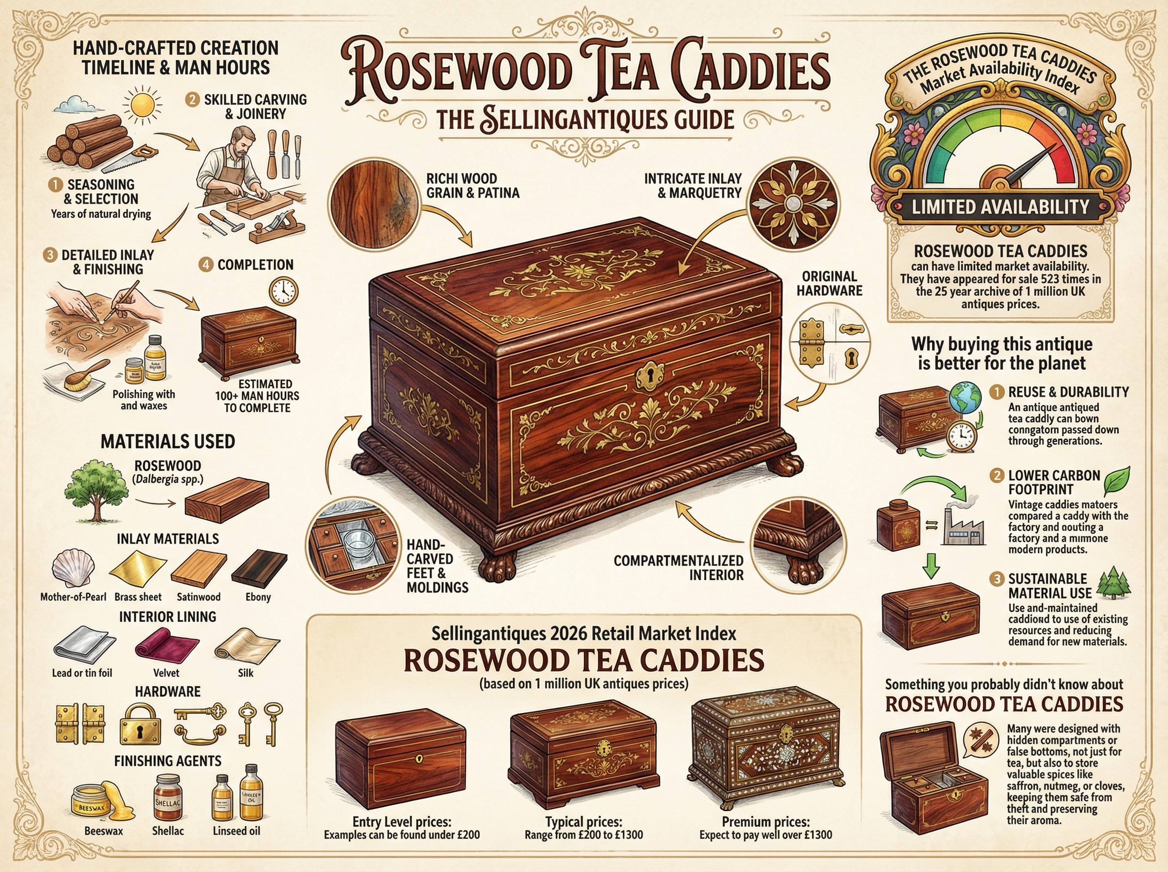 Rosewood Tea Caddies Guide Infographic