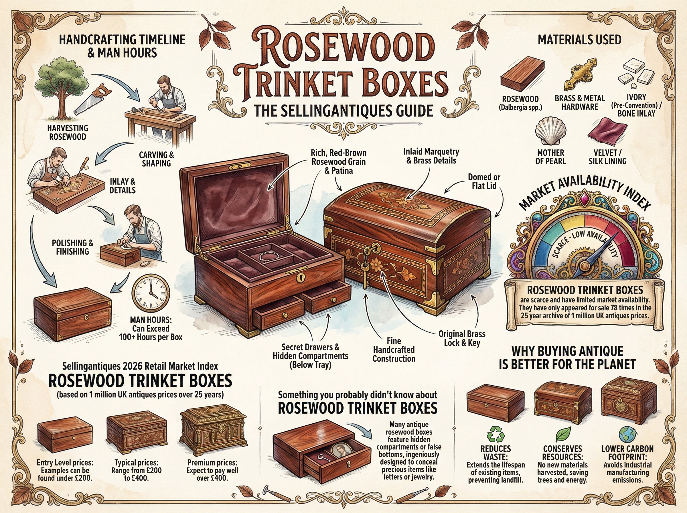 Rosewood Trinket Boxes Guide Infographic