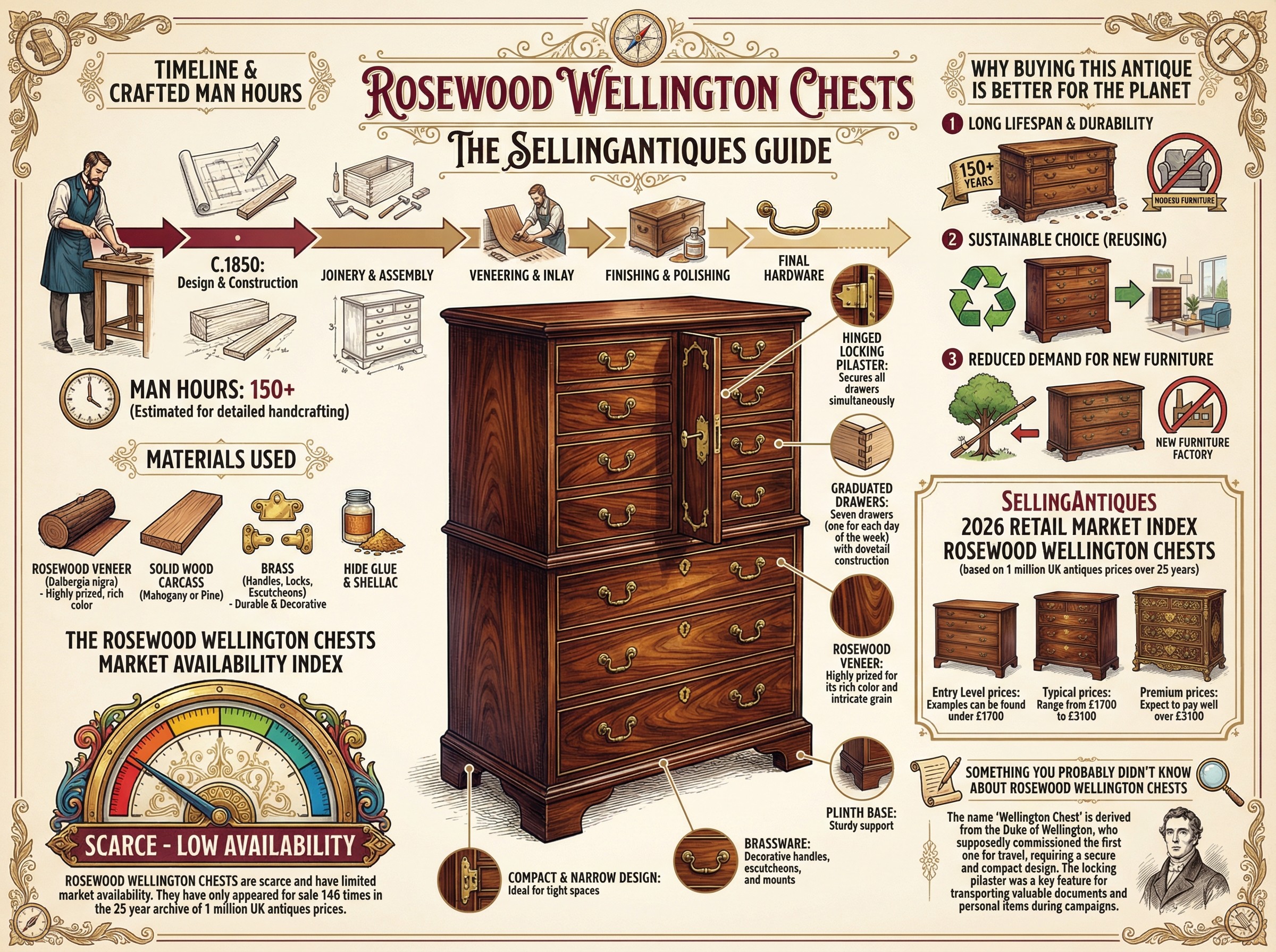 Rosewood Wellington Chests Guide Infographic
