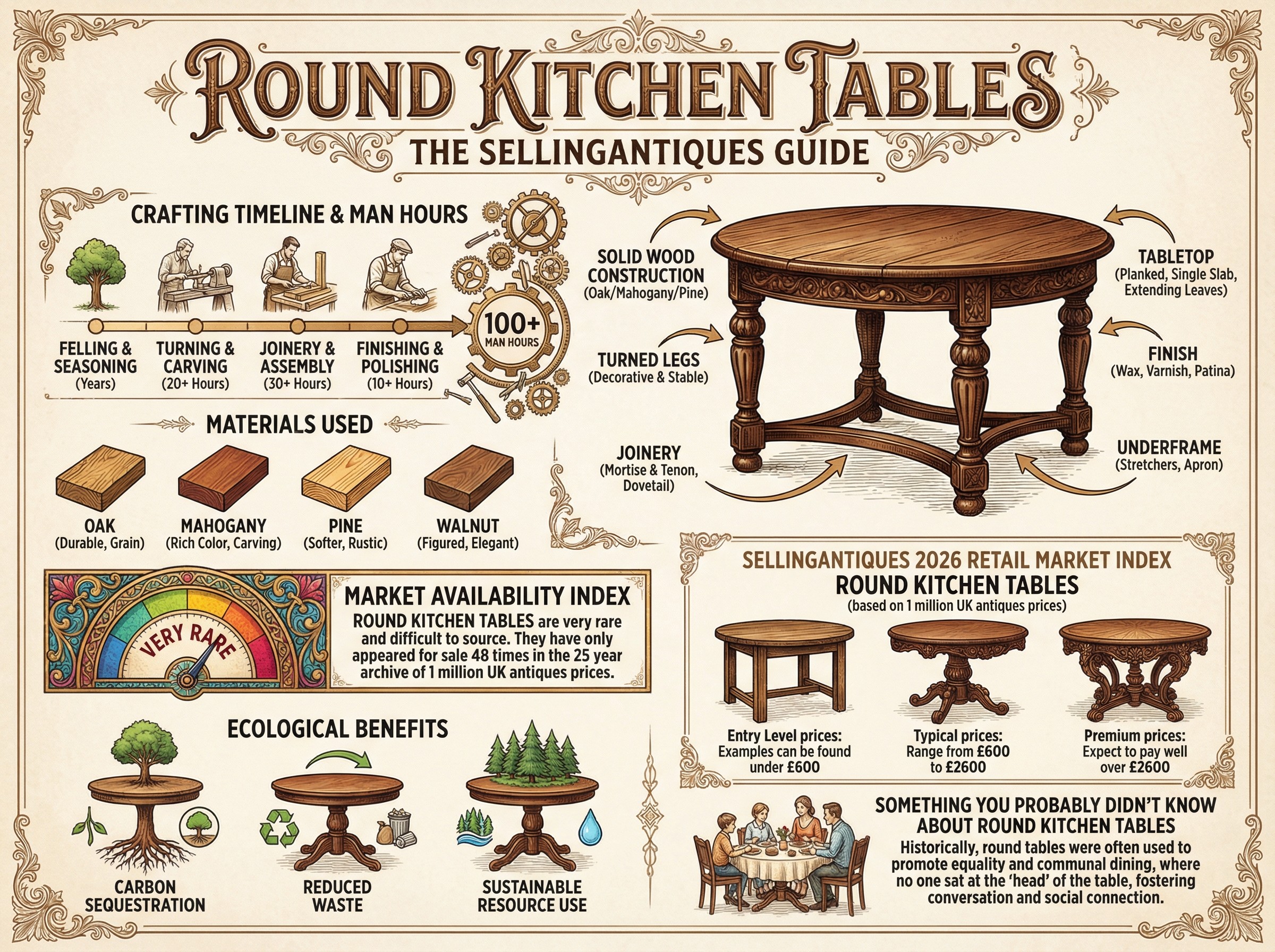 Round Kitchen Tables Guide Infographic