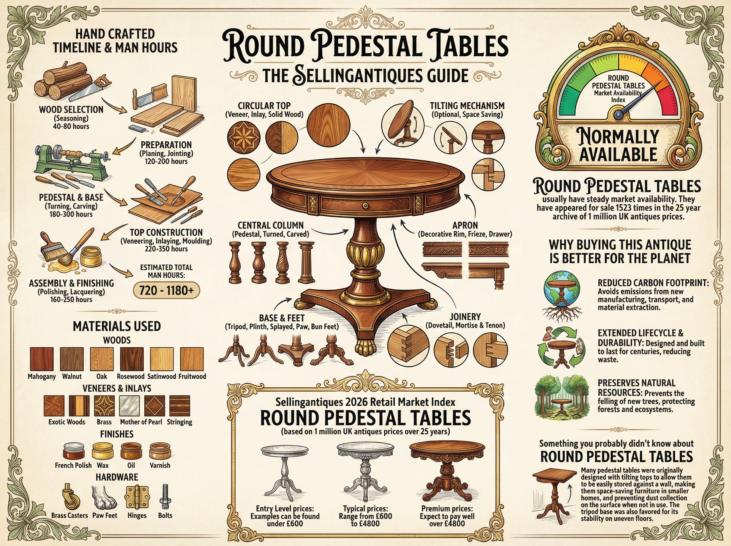 Round Pedestal Tables Guide Infographic