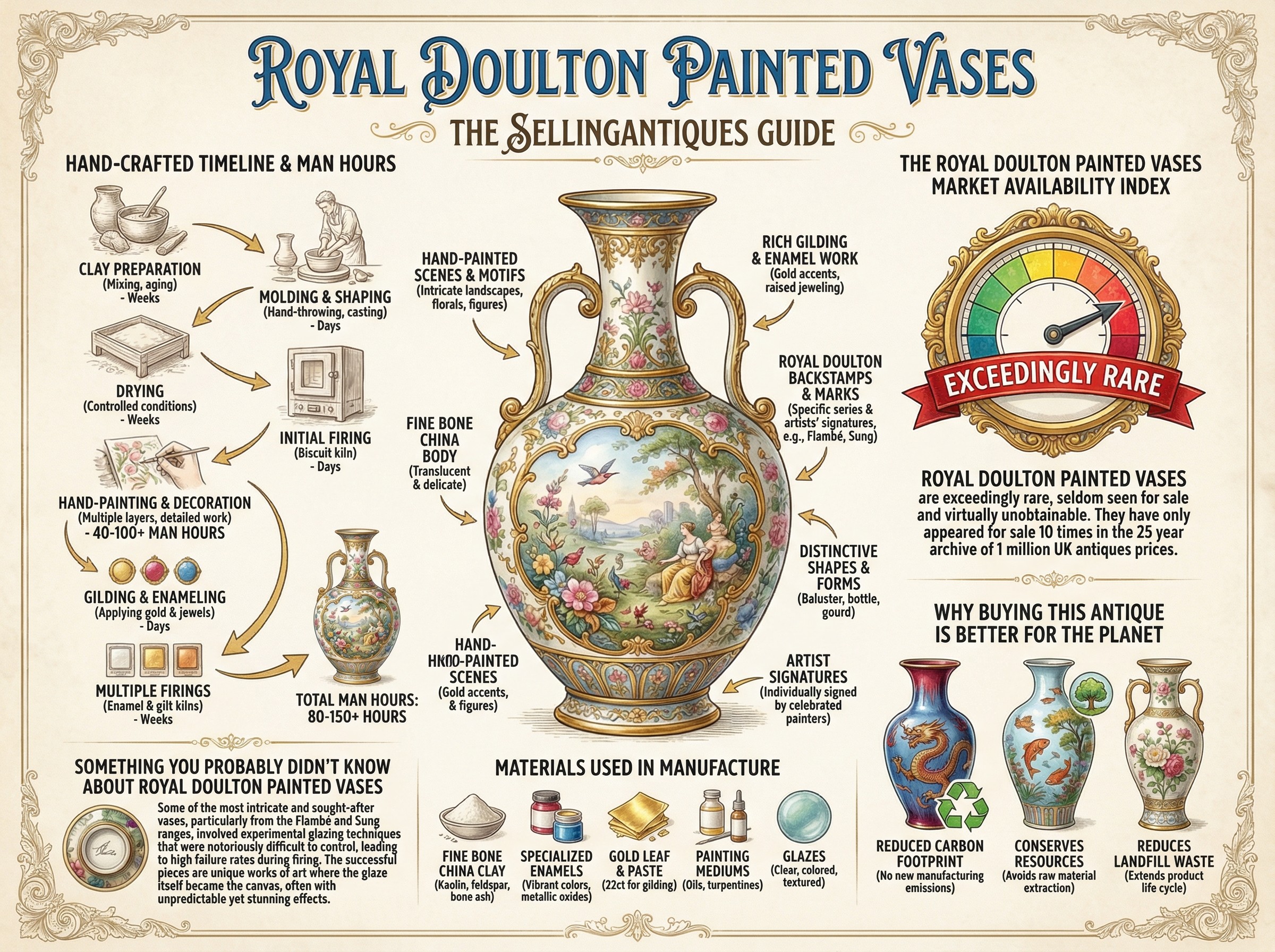 Royal Doulton Painted Vases Guide Infographic