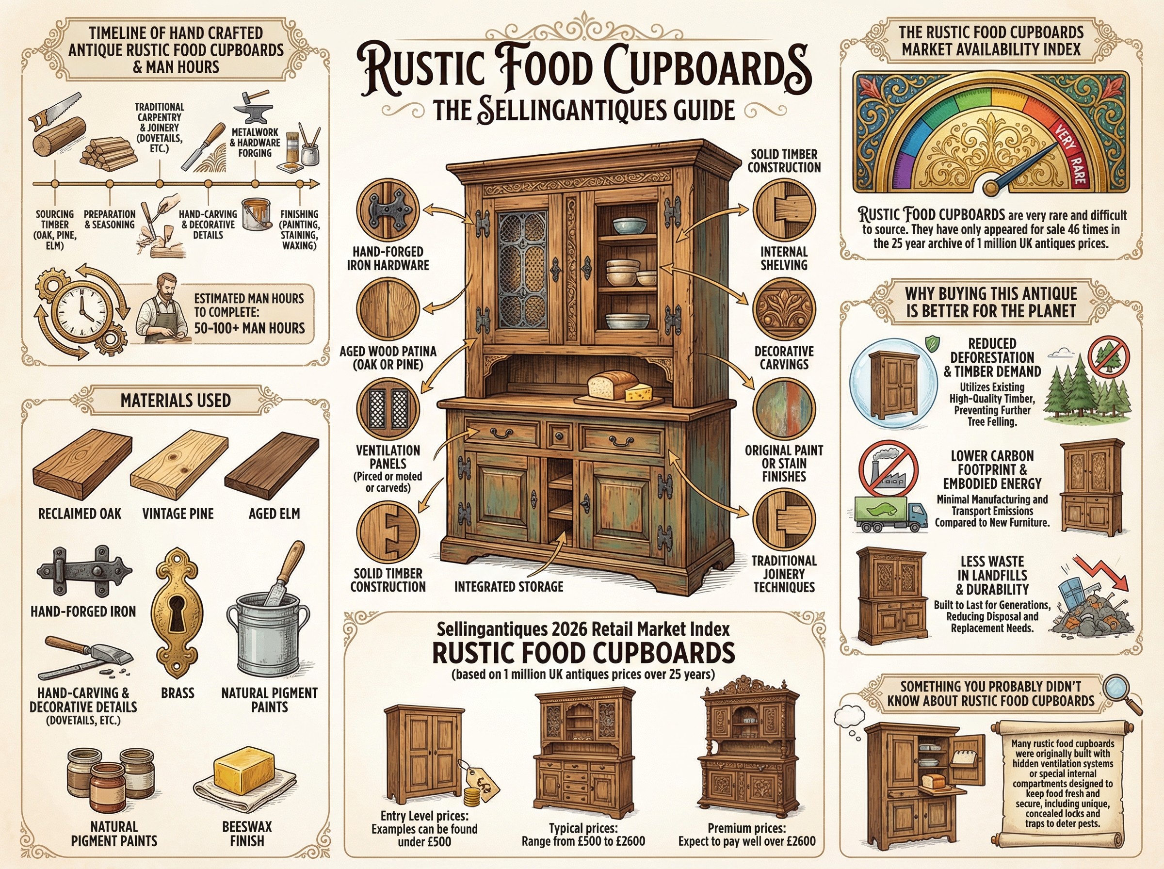 Rustic Food Cupboards Guide Infographic