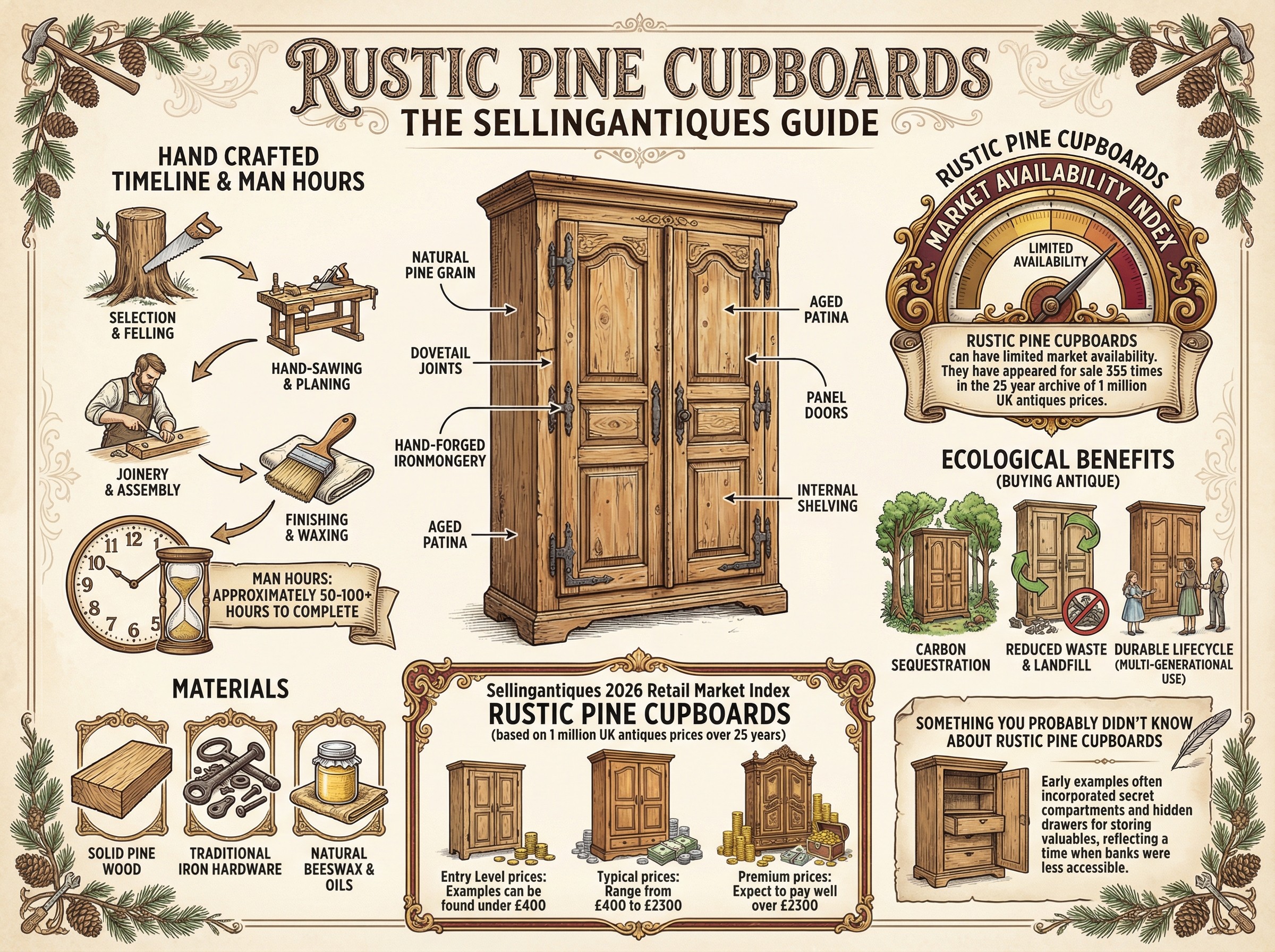 Rustic Pine Cupboards Guide Infographic