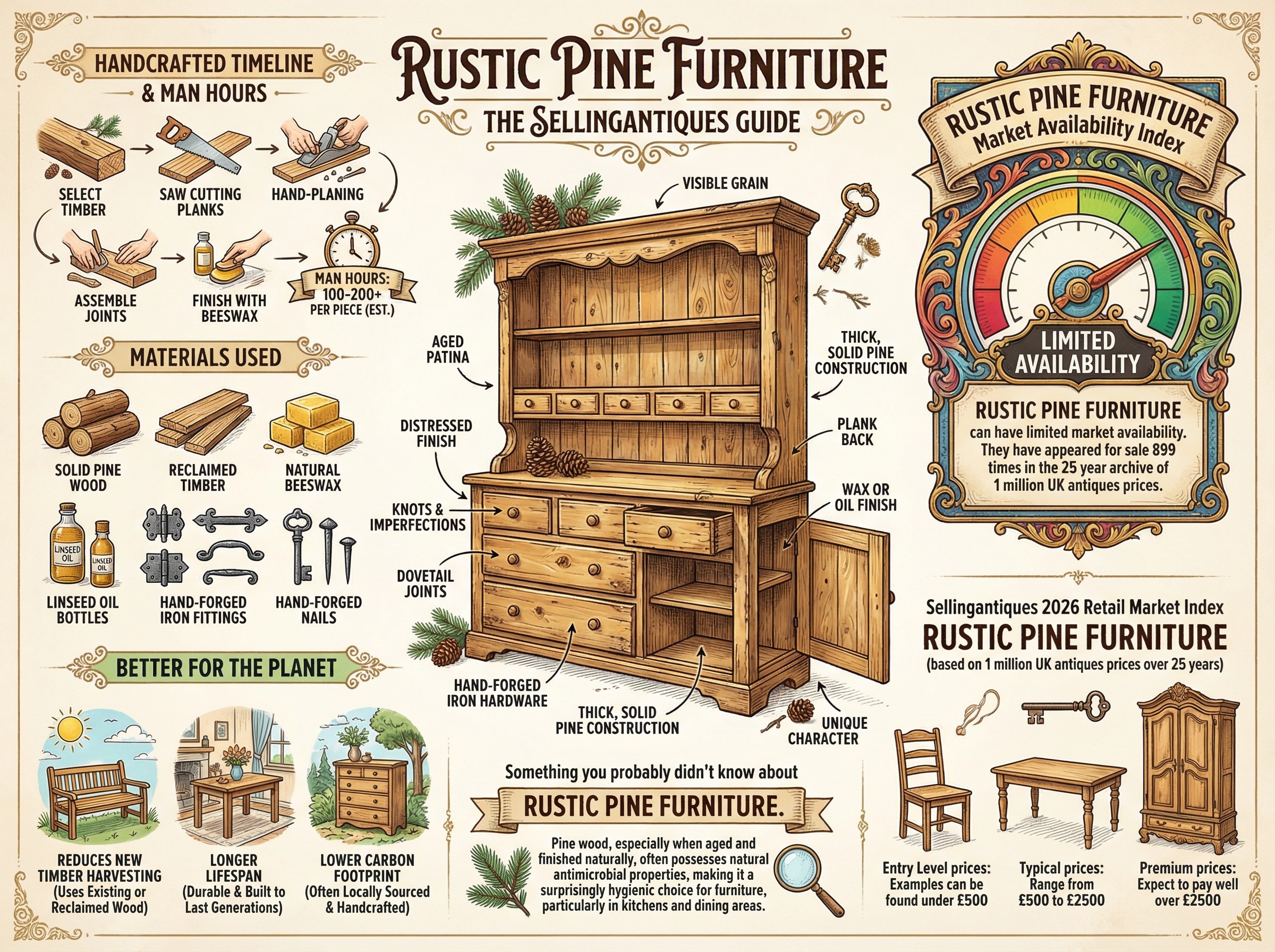 Rustic Pine Furniture Guide Infographic