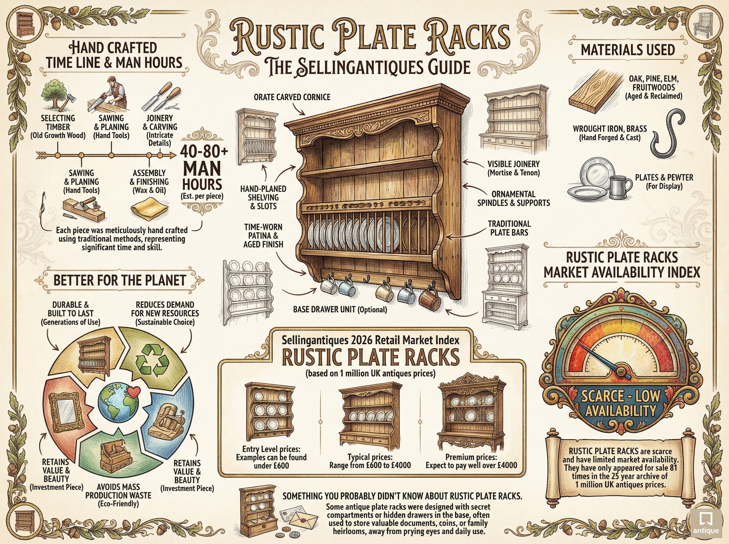 Rustic Plate Racks Guide Infographic