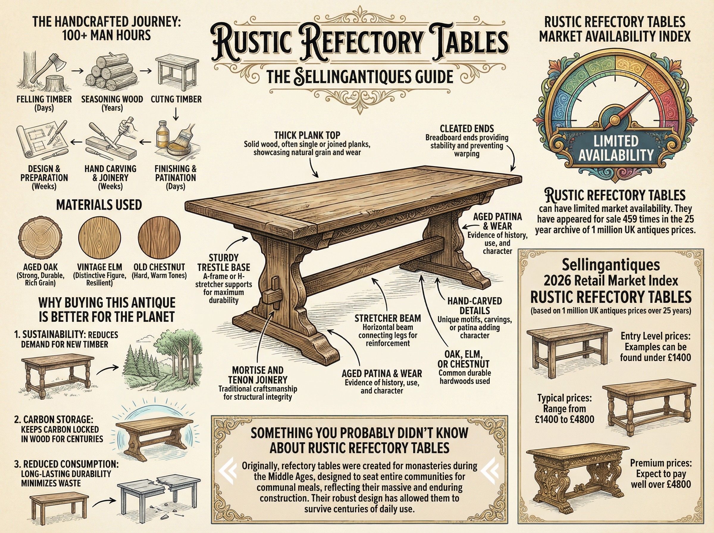 The Sellingantiques Guide to Rustic Refectory Tables