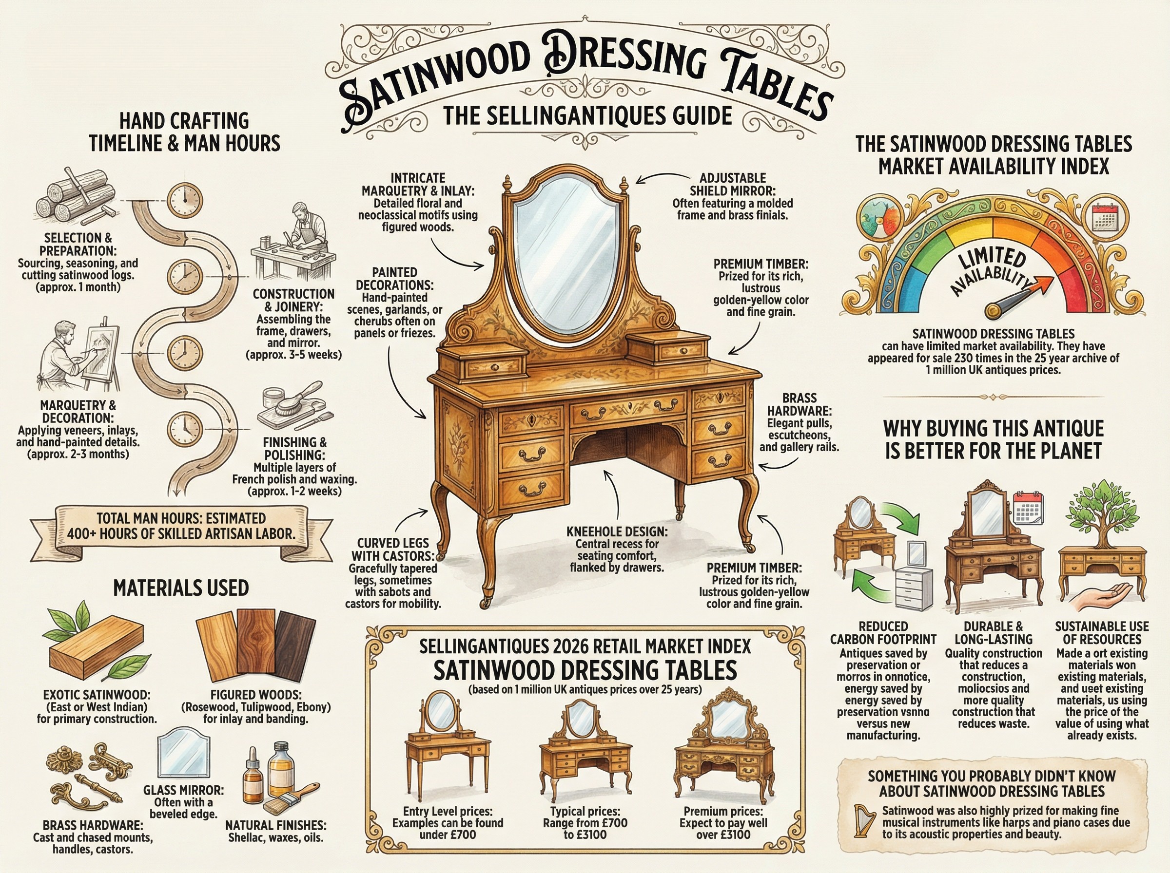Satinwood Dressing Tables Guide Infographic