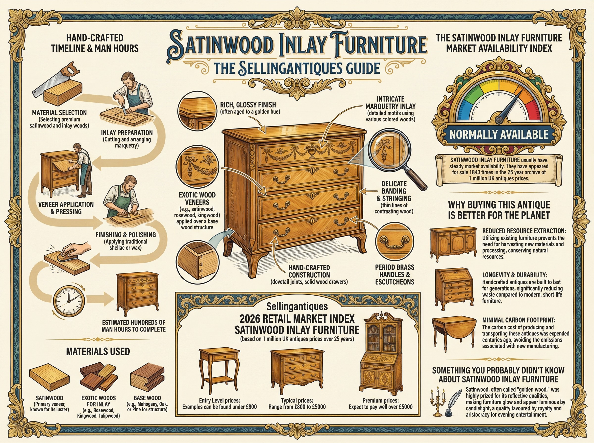 Satinwood Inlay Furniture Guide Infographic