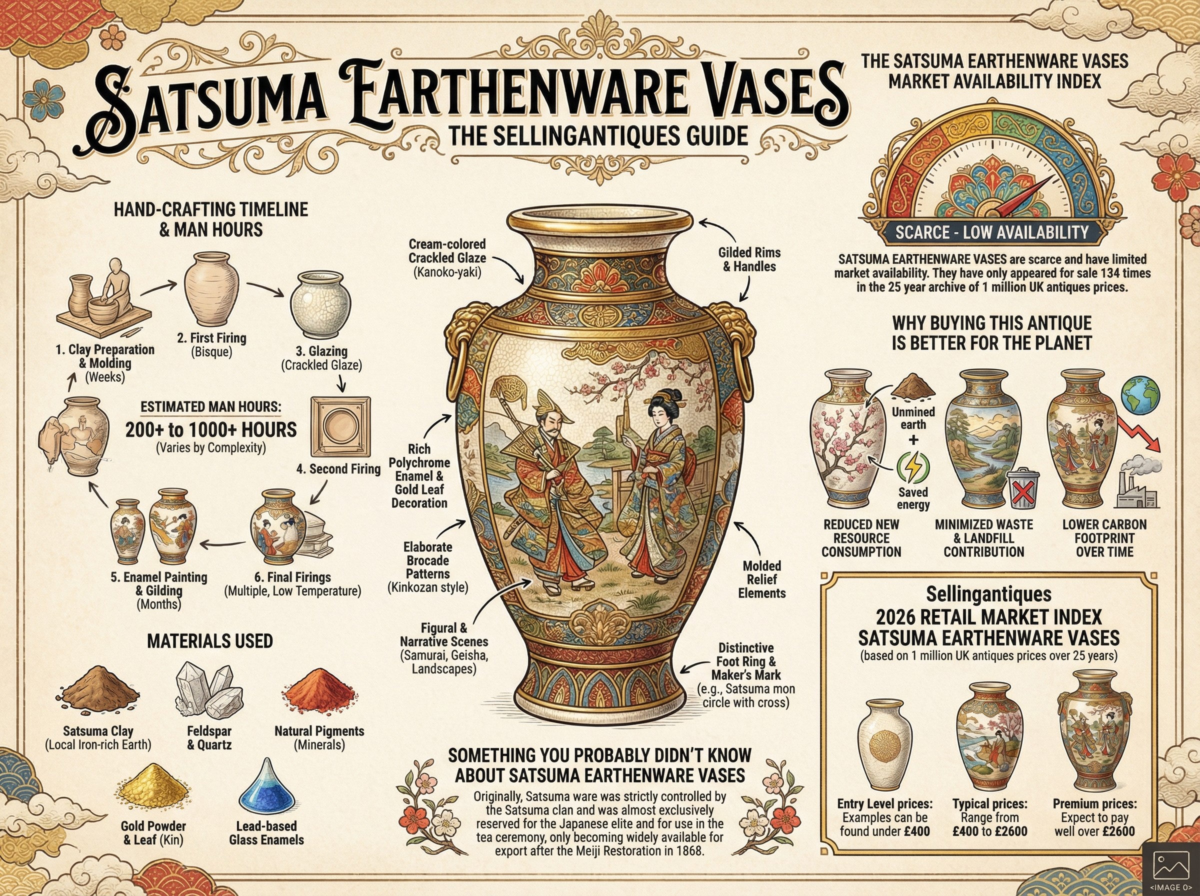 Satsuma Earthenware Vases Guide Infographic