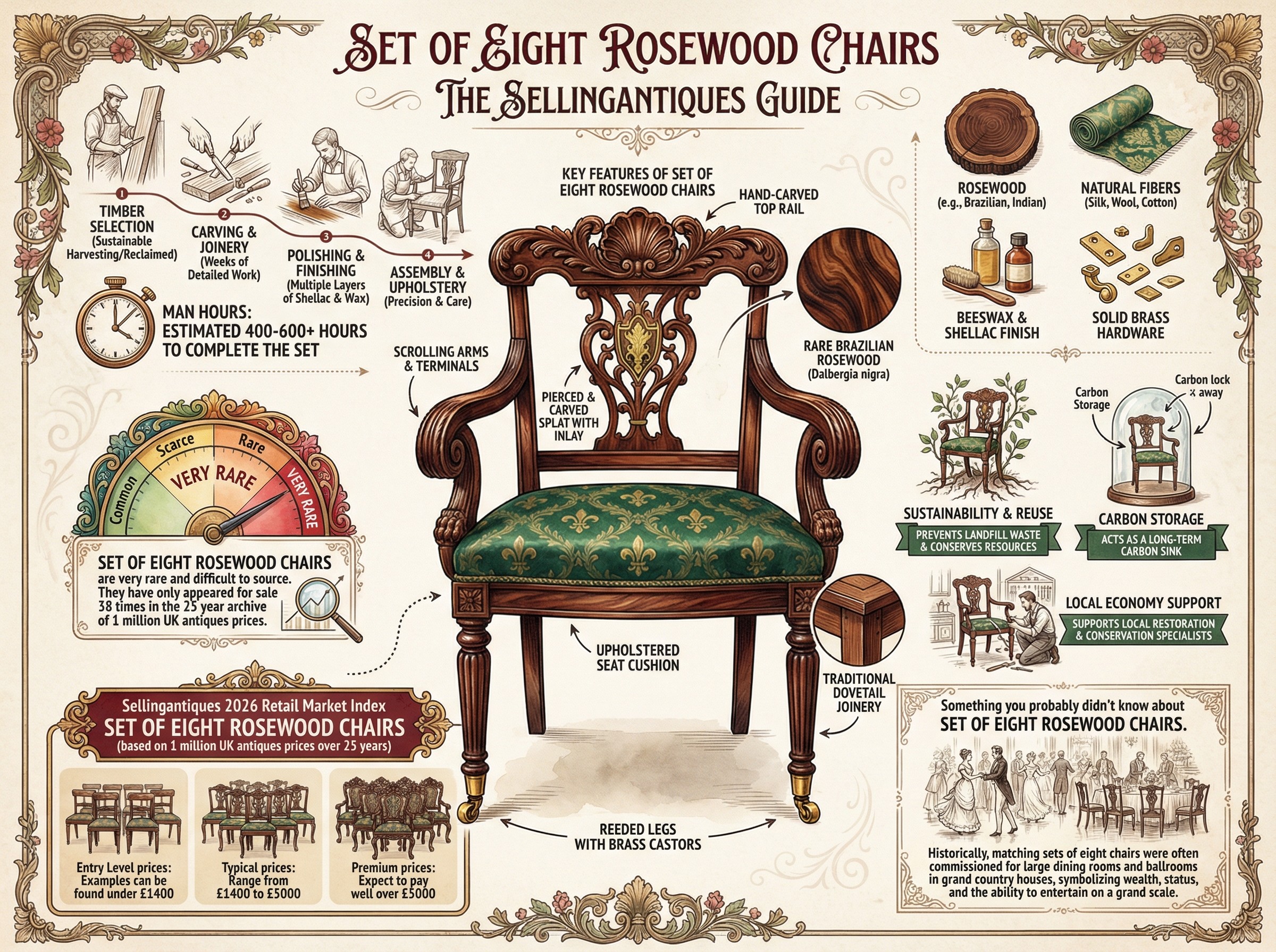 Set Of Eight Rosewood Chairs Guide Infographic
