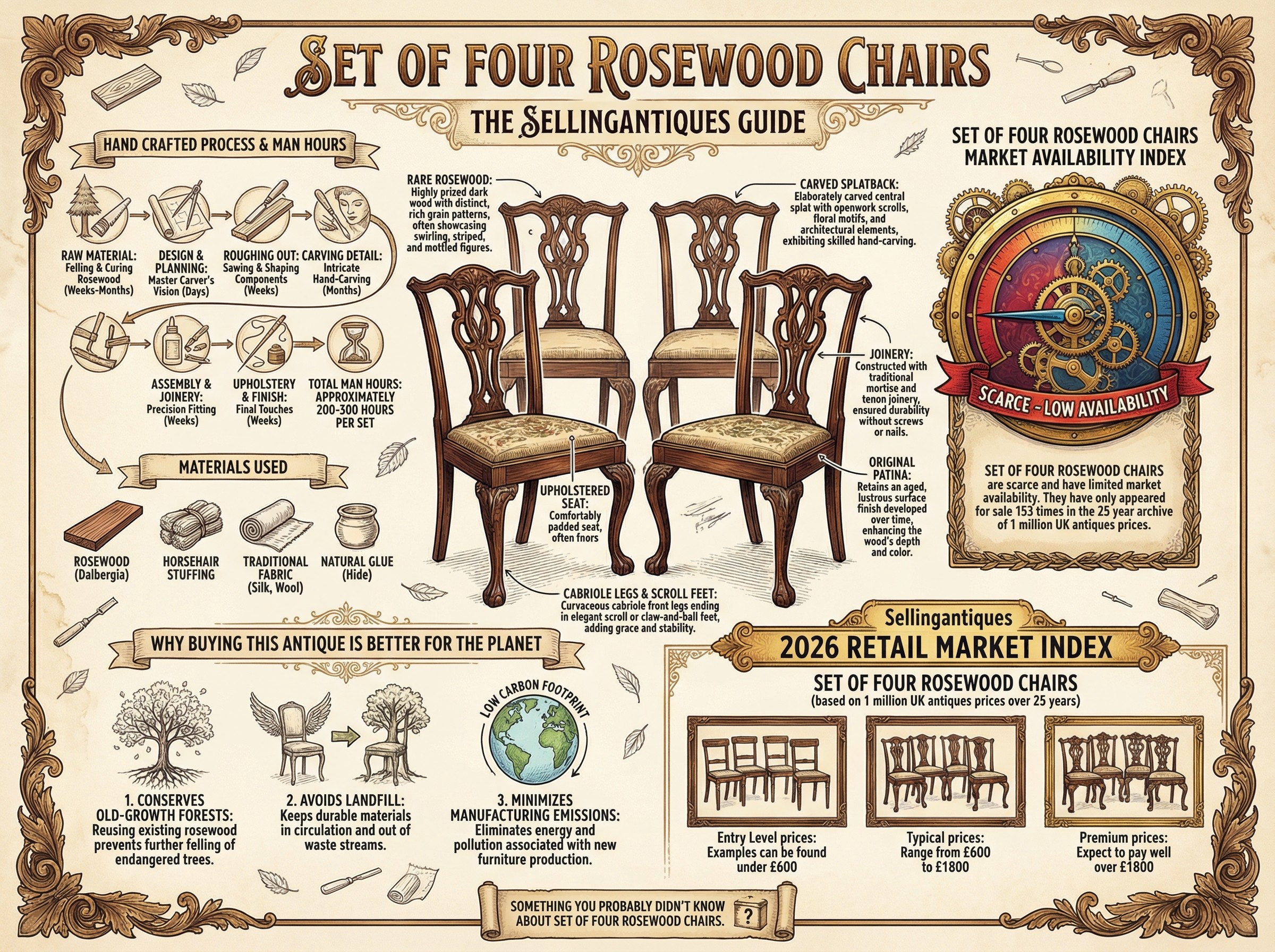 Set Of Four Rosewood Chairs Guide Infographic