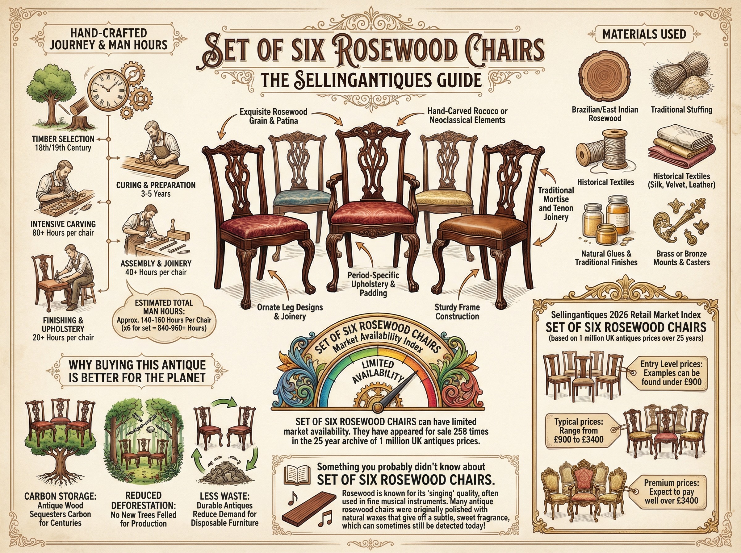 Set Of Six Rosewood Chairs Guide Infographic
