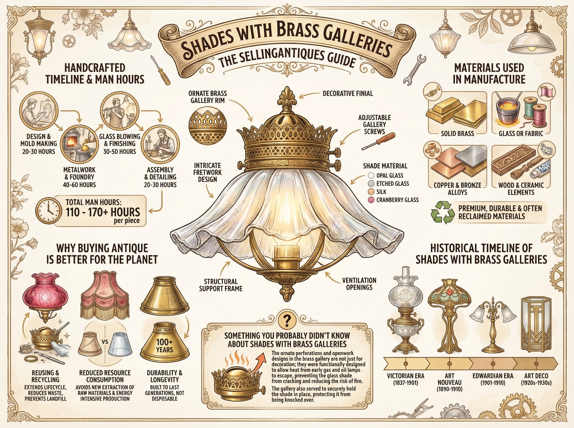 Shades With Brass Galleries Guide Infographic