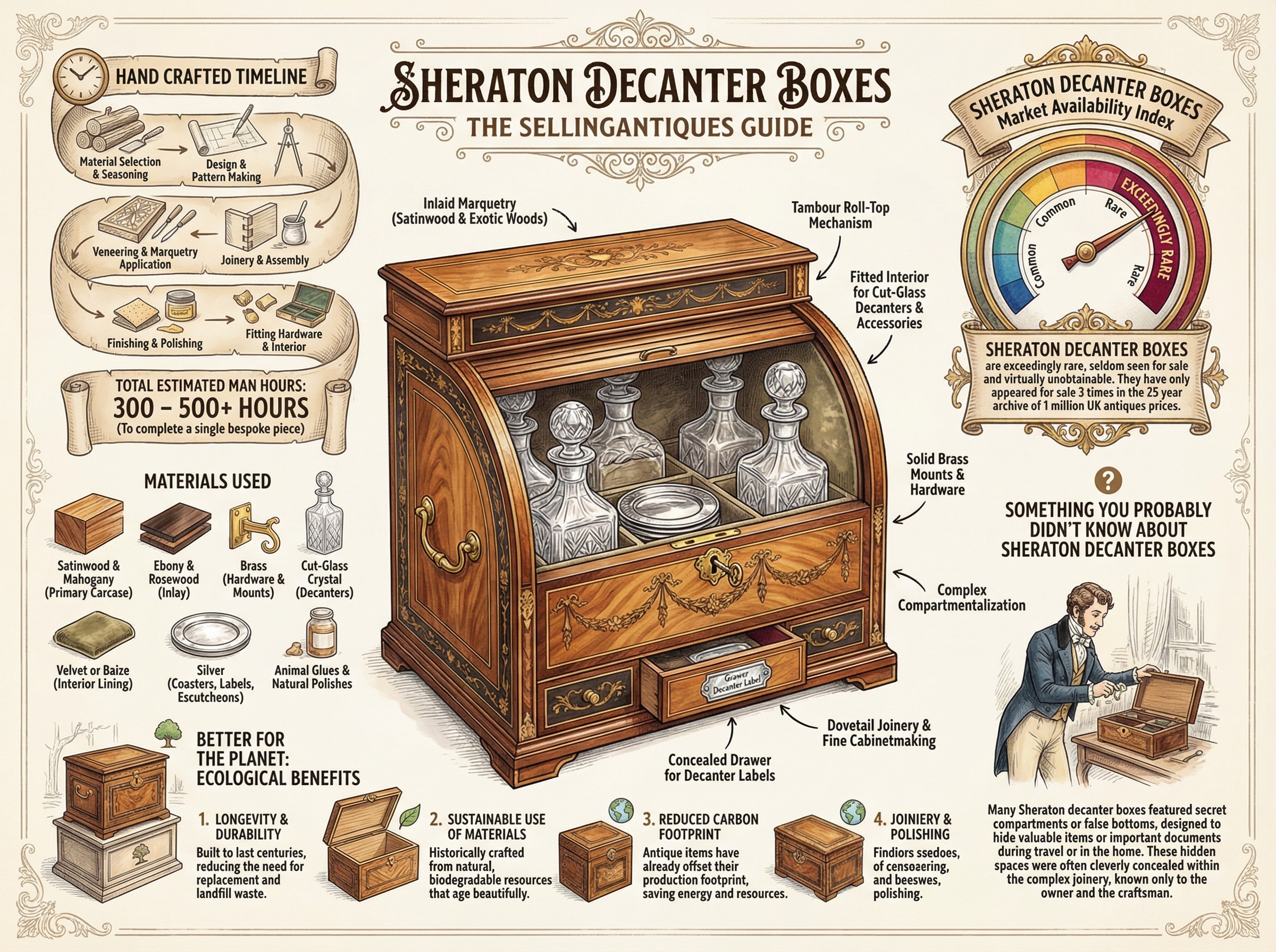 Sheraton Decanter Boxes Guide Infographic