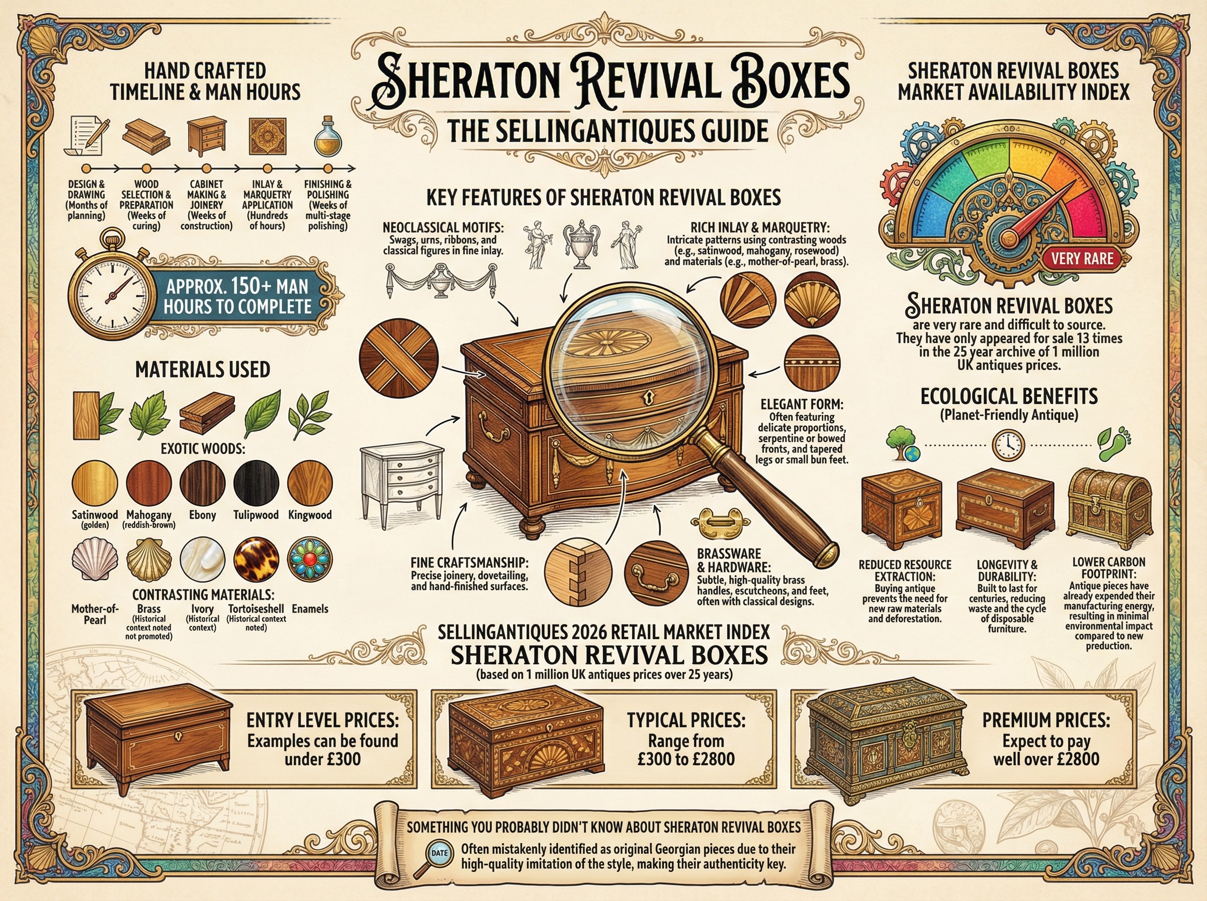 Sheraton Revival Boxes Guide Infographic