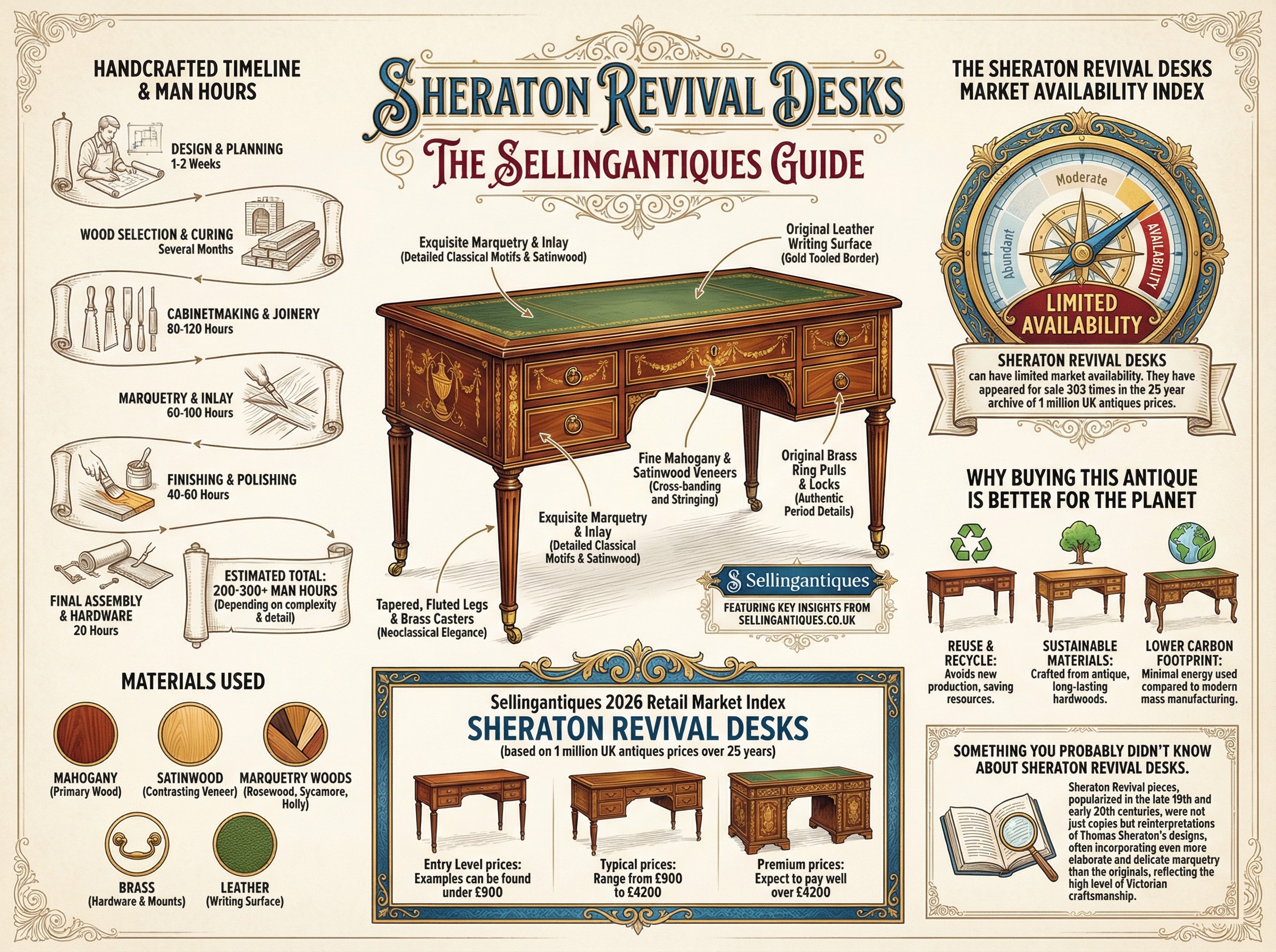 Sheraton Revival Desks Guide Infographic