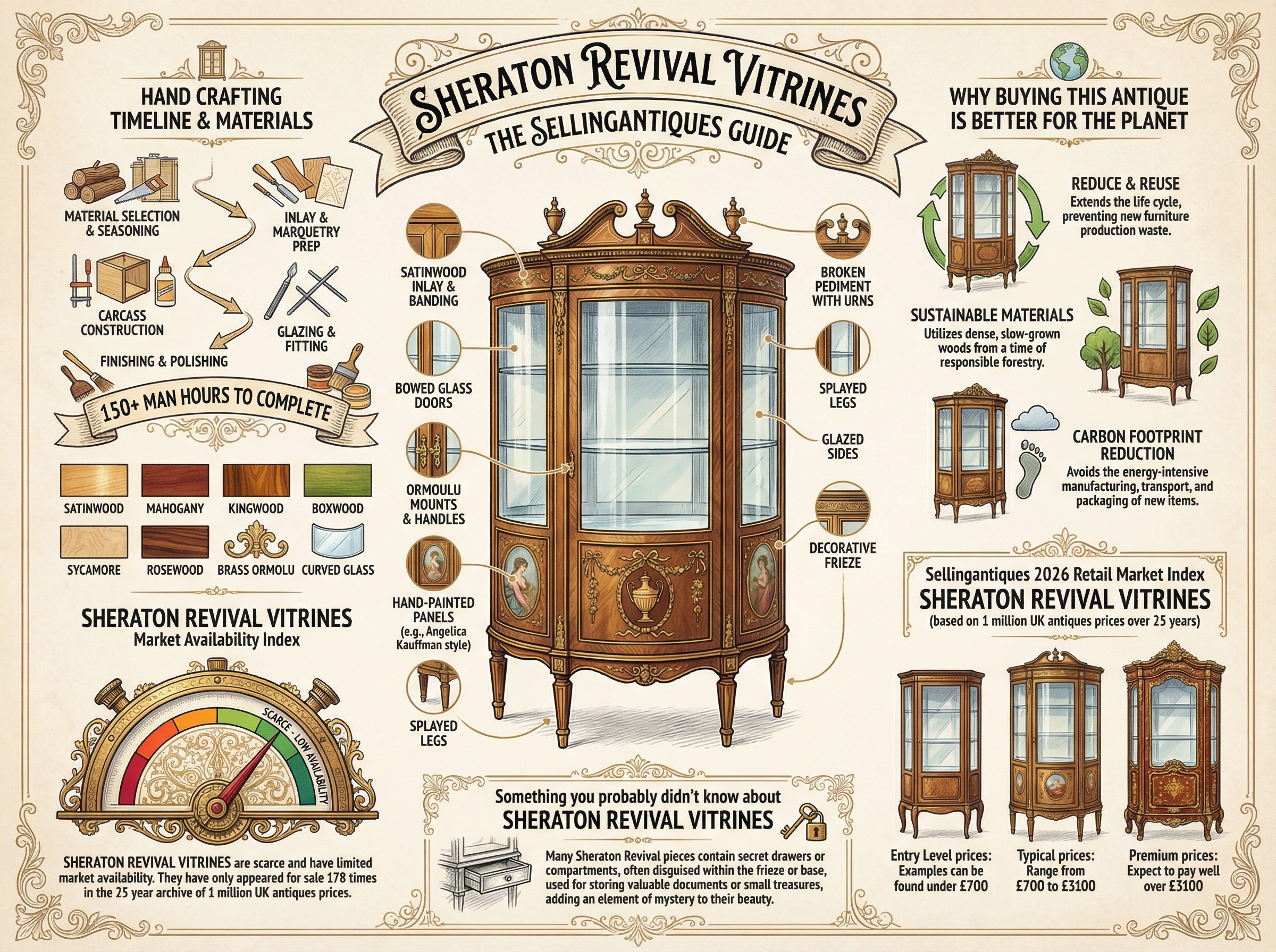 Sheraton Revival Vitrines Guide Infographic