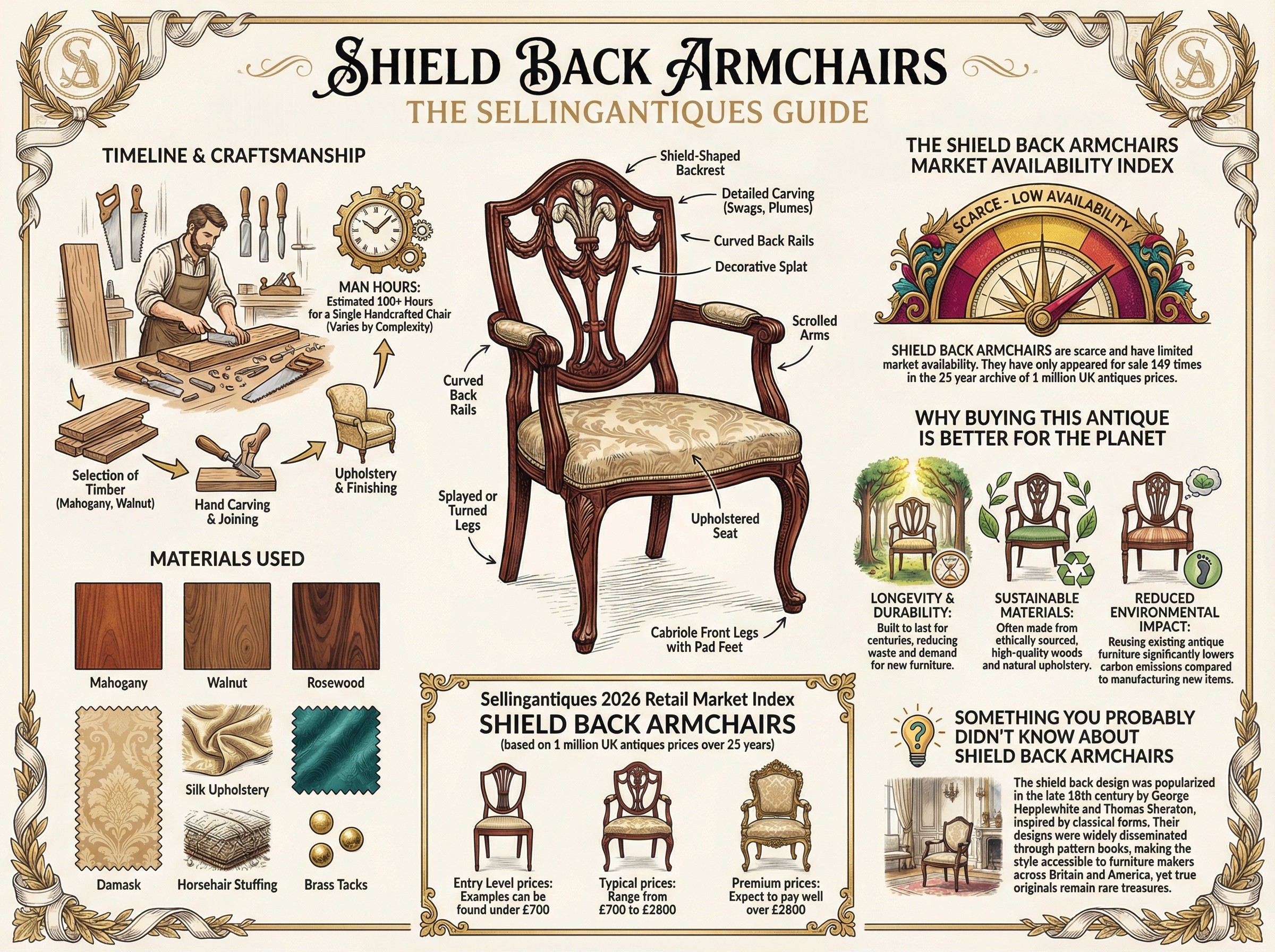 Shield Back Armchairs Guide Infographic