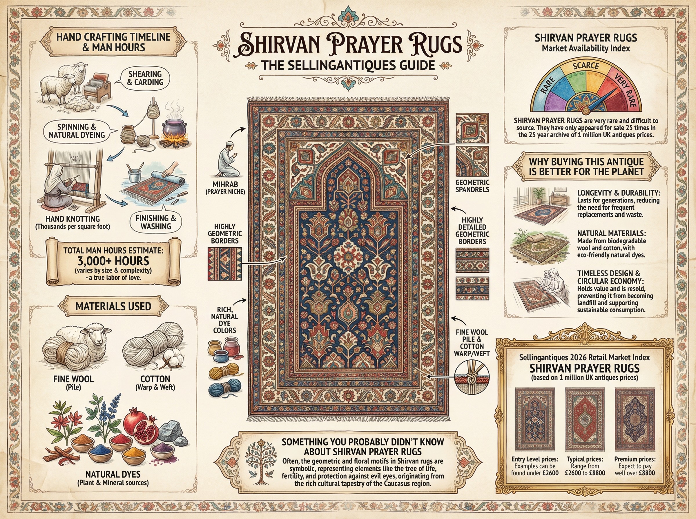 Shirvan Prayer Rugs Guide Infographic