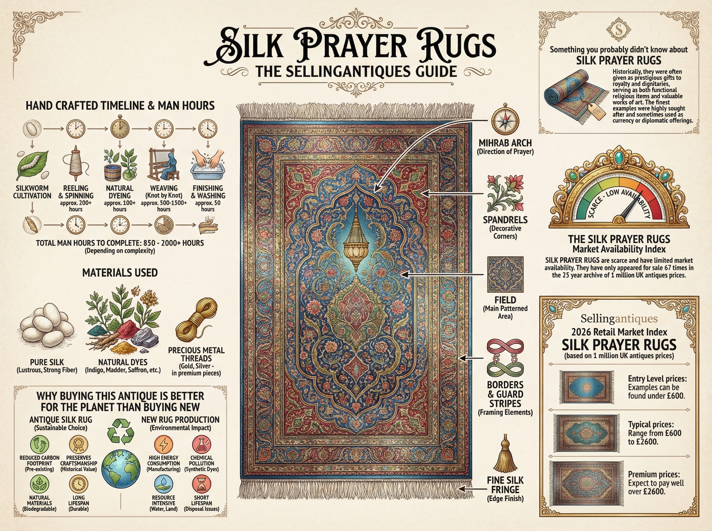 Silk Prayer Rugs Guide Infographic