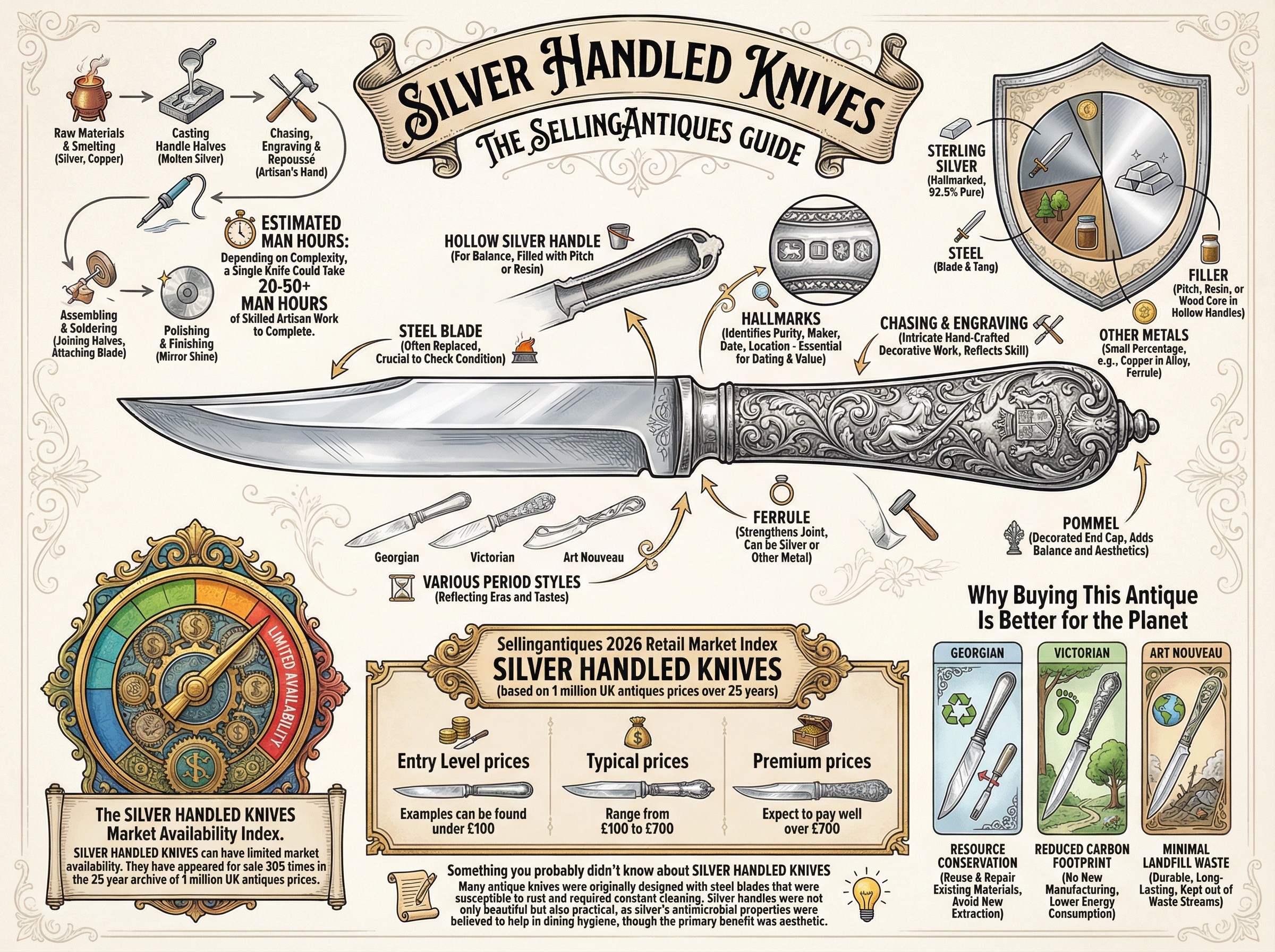 Silver Handled Knives Guide Infographic