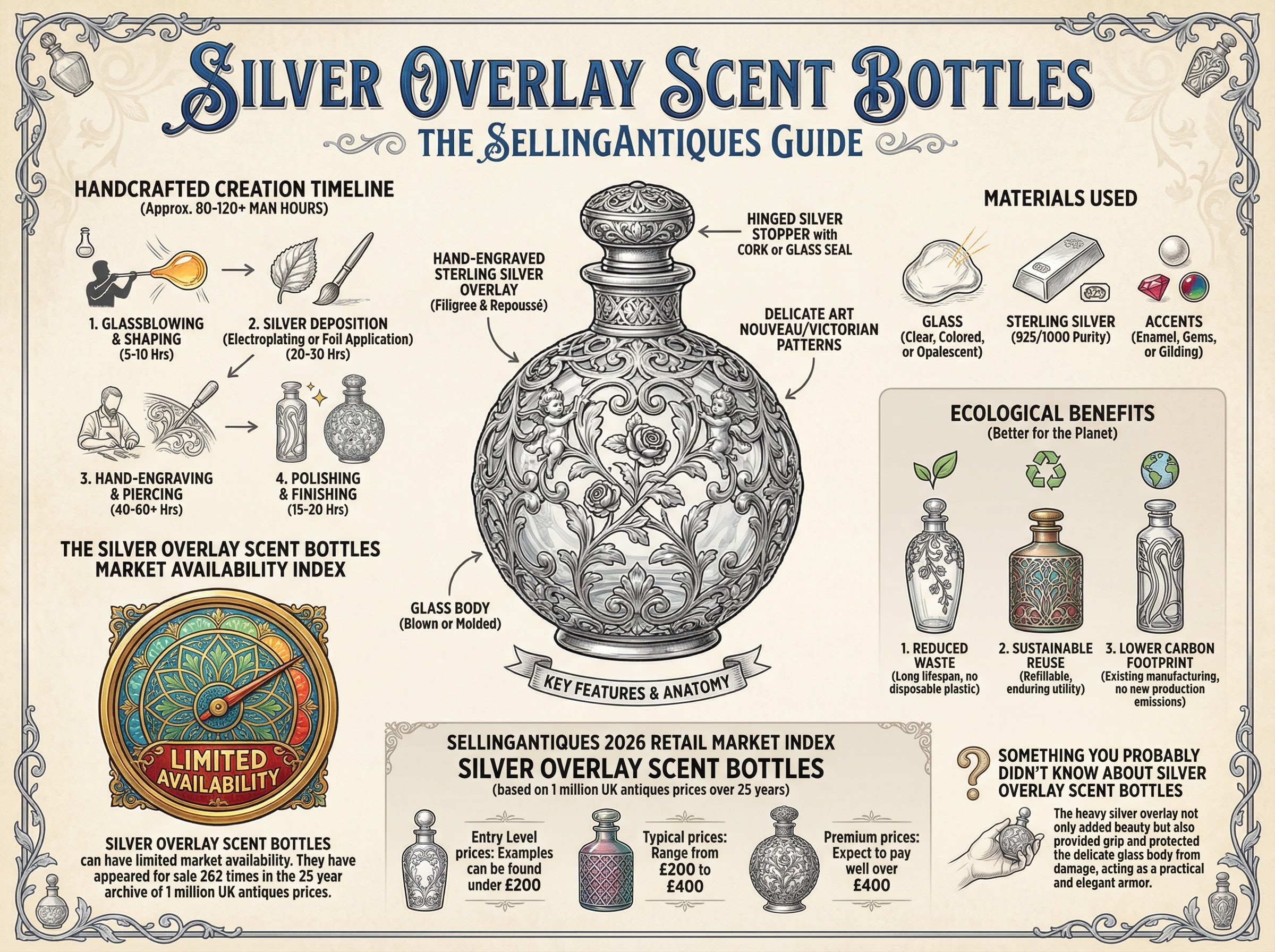 Silver Overlay Scent Bottles Guide Infographic