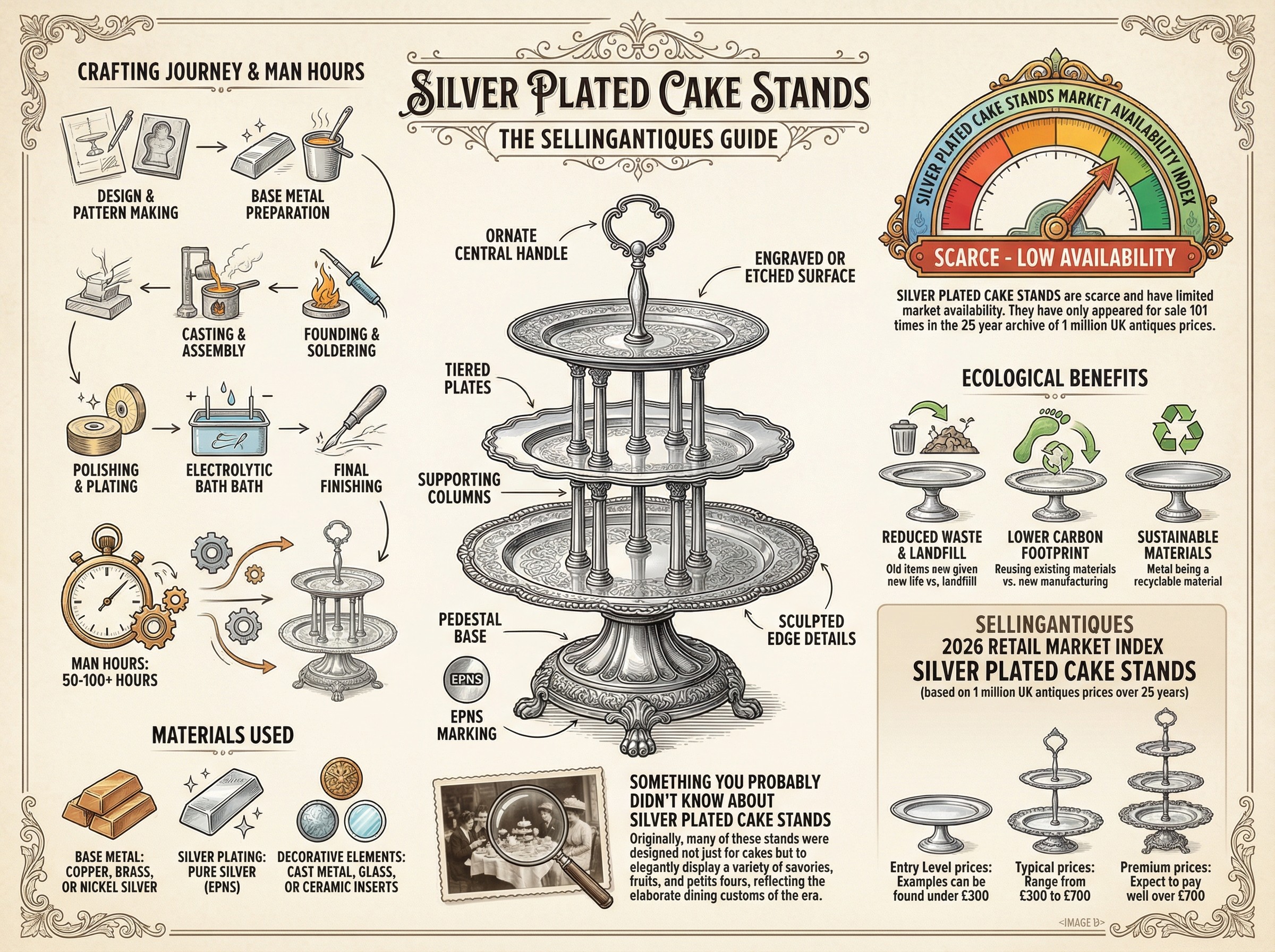 Silver Plated Cake Stands Guide Infographic