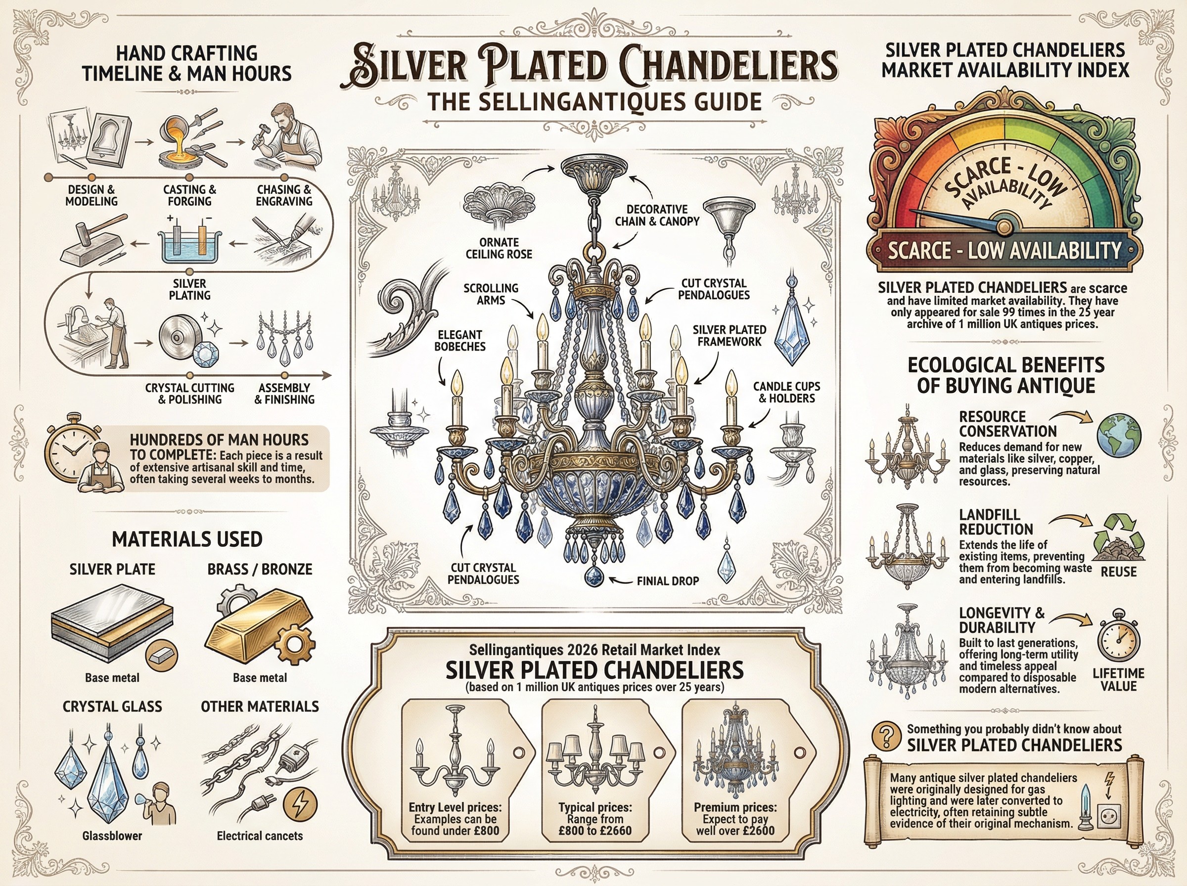 Silver Plated Chandeliers Guide Infographic
