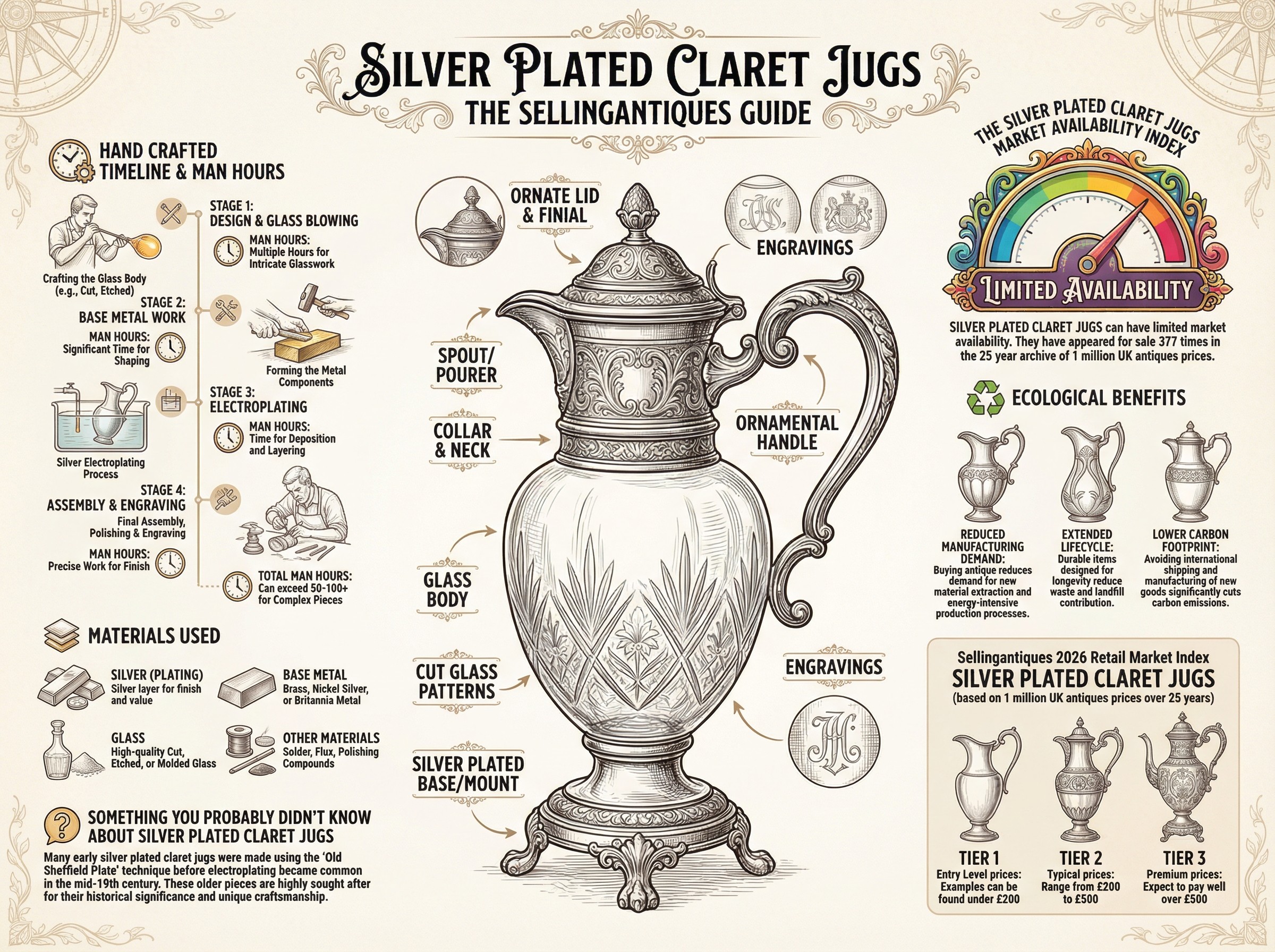 Silver Plated Claret Jugs Guide Infographic