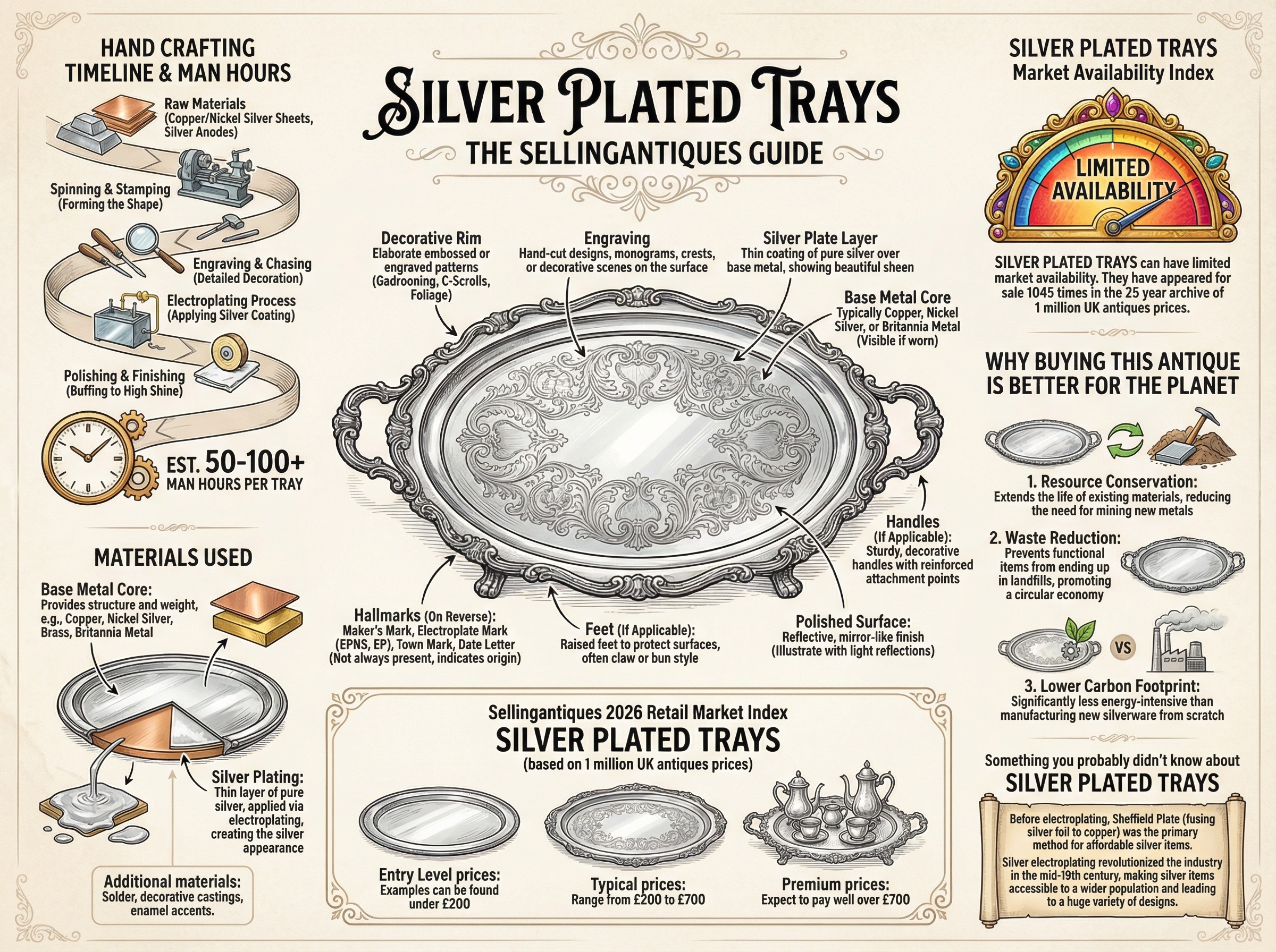 Silver Plated Trays Guide Infographic