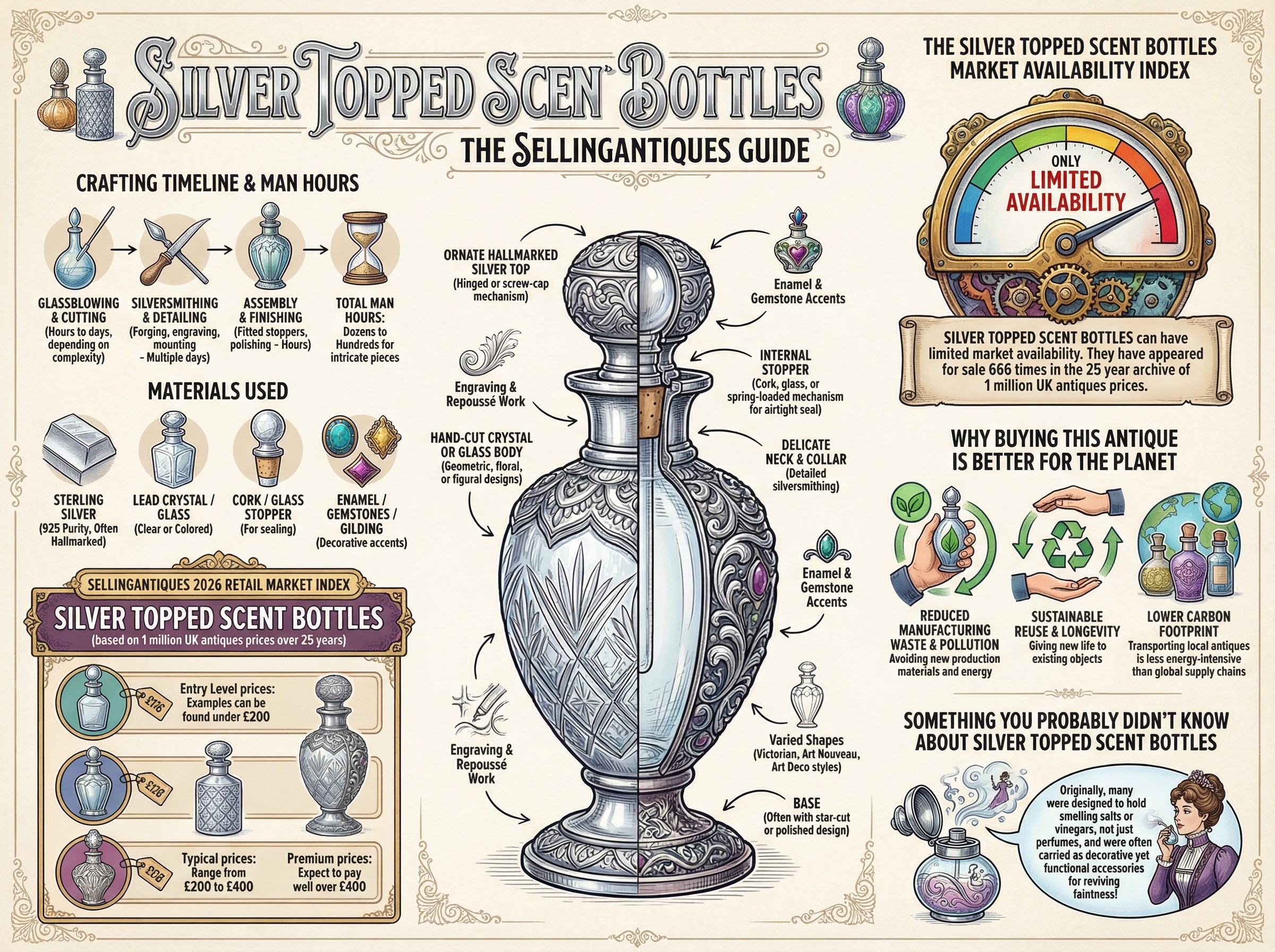 Silver Topped Scent Bottles Guide Infographic