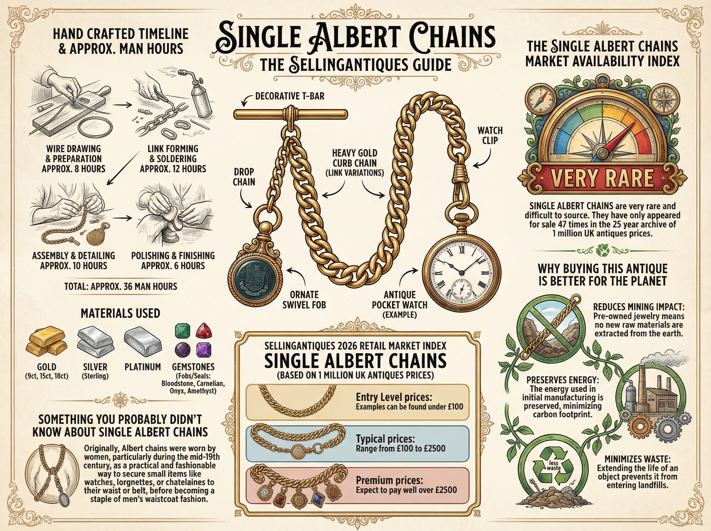 Single Albert Chains Guide Infographic