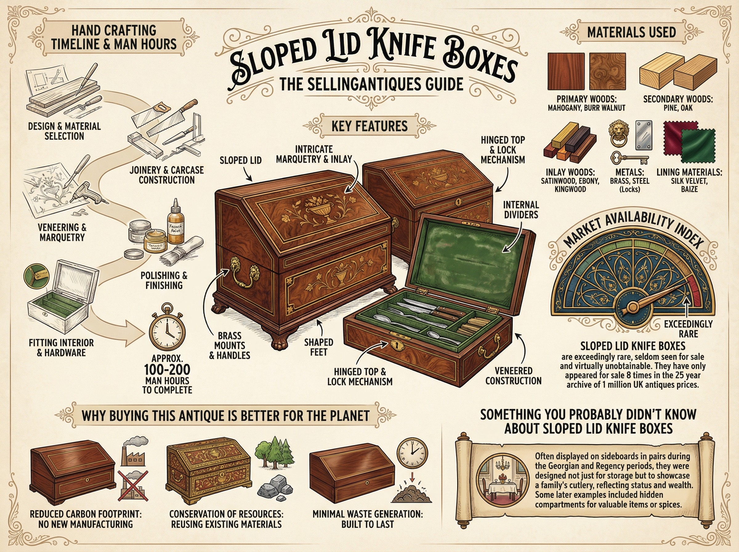 Knipe Boxes The Sellingantiques Guide to Sloped Lid Knife Boxes