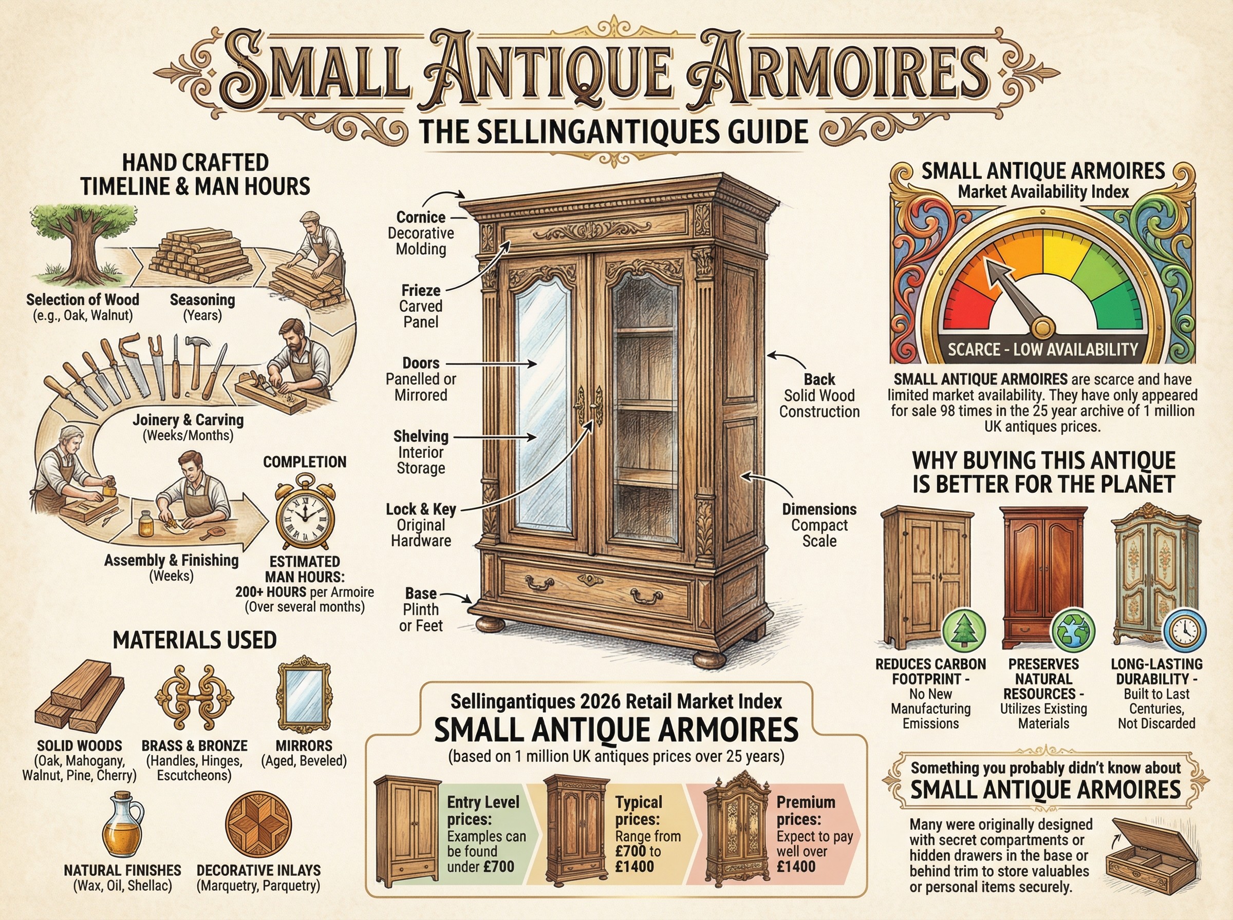 Small Antique Armoires Guide Infographic