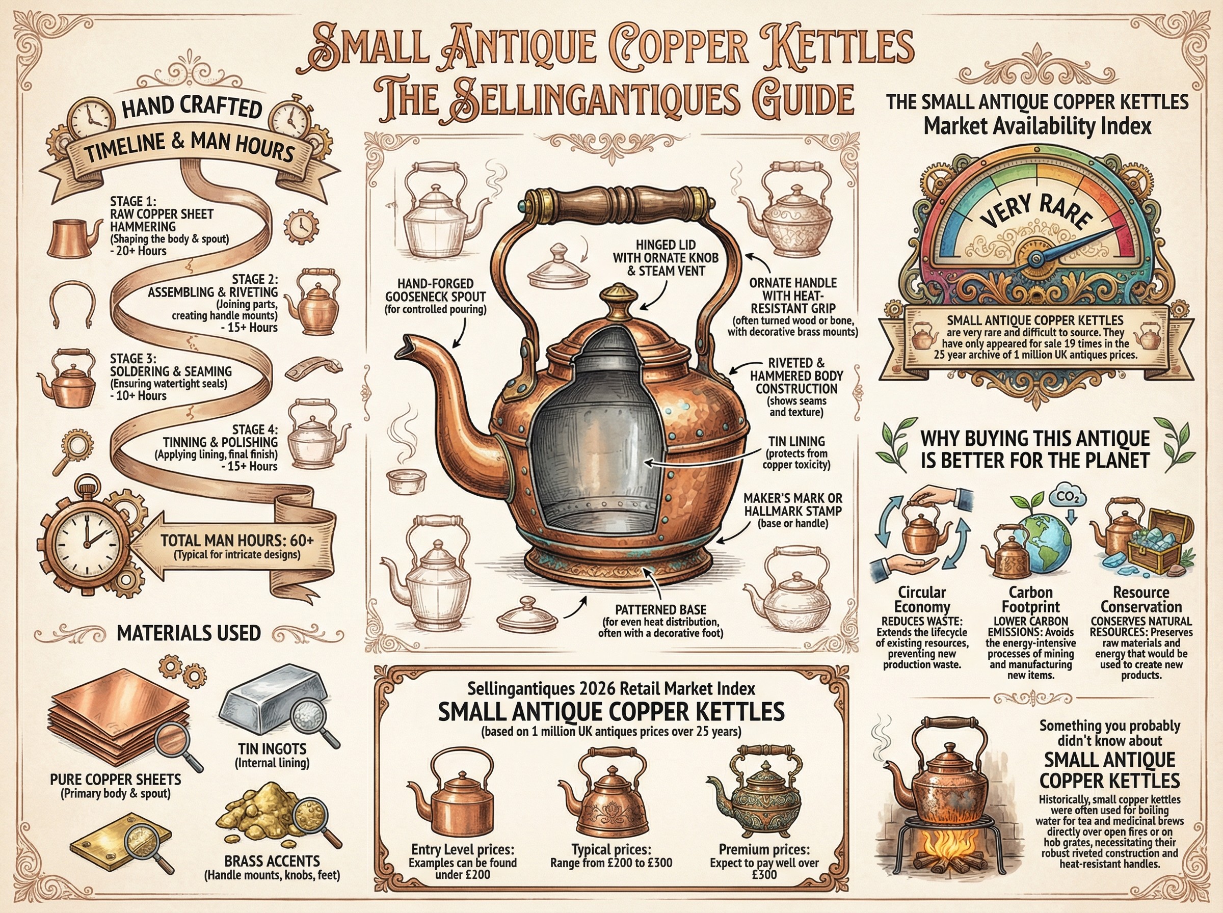 Small Antique Copper Kettles Guide Infographic